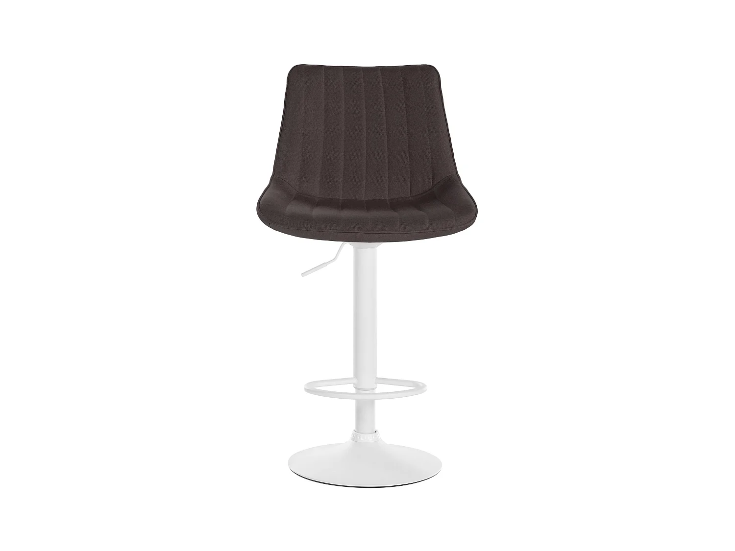Tabouret de bar - Tissu & Blanc - Taupe - Toni