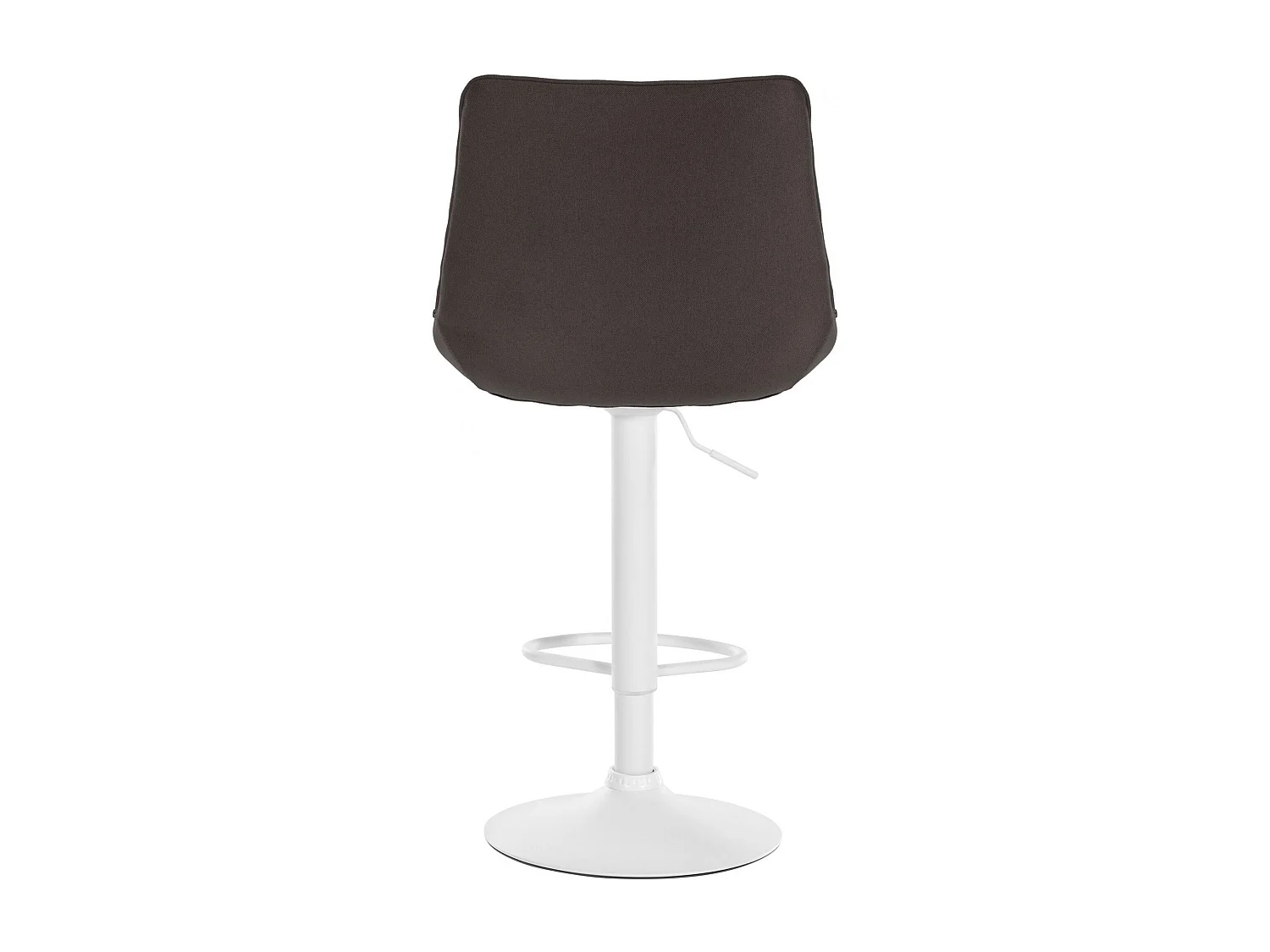 Tabouret de bar - Tissu & Blanc - Taupe - Toni