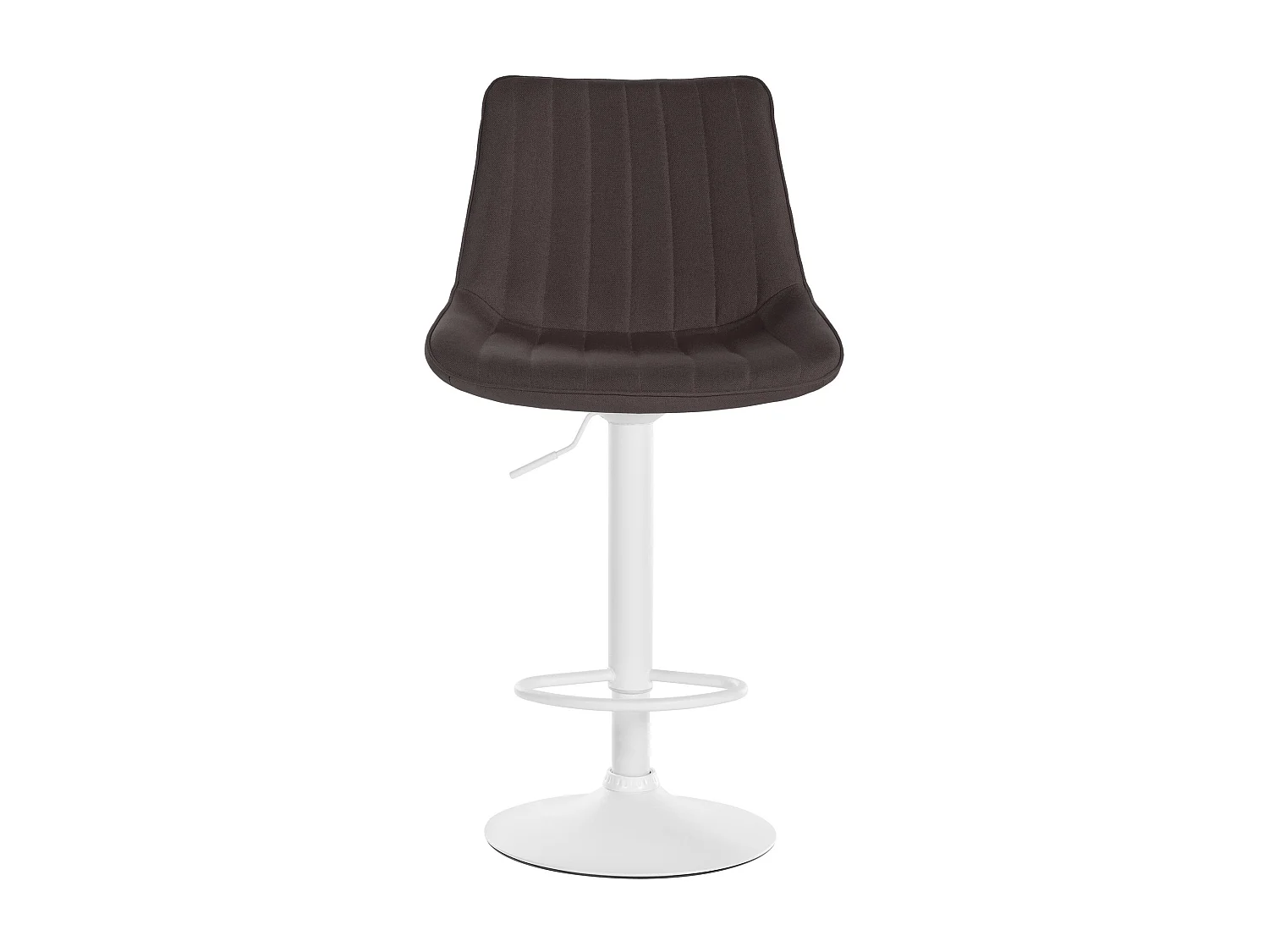 Tabouret de bar - Tissu & Blanc - Taupe - Toni