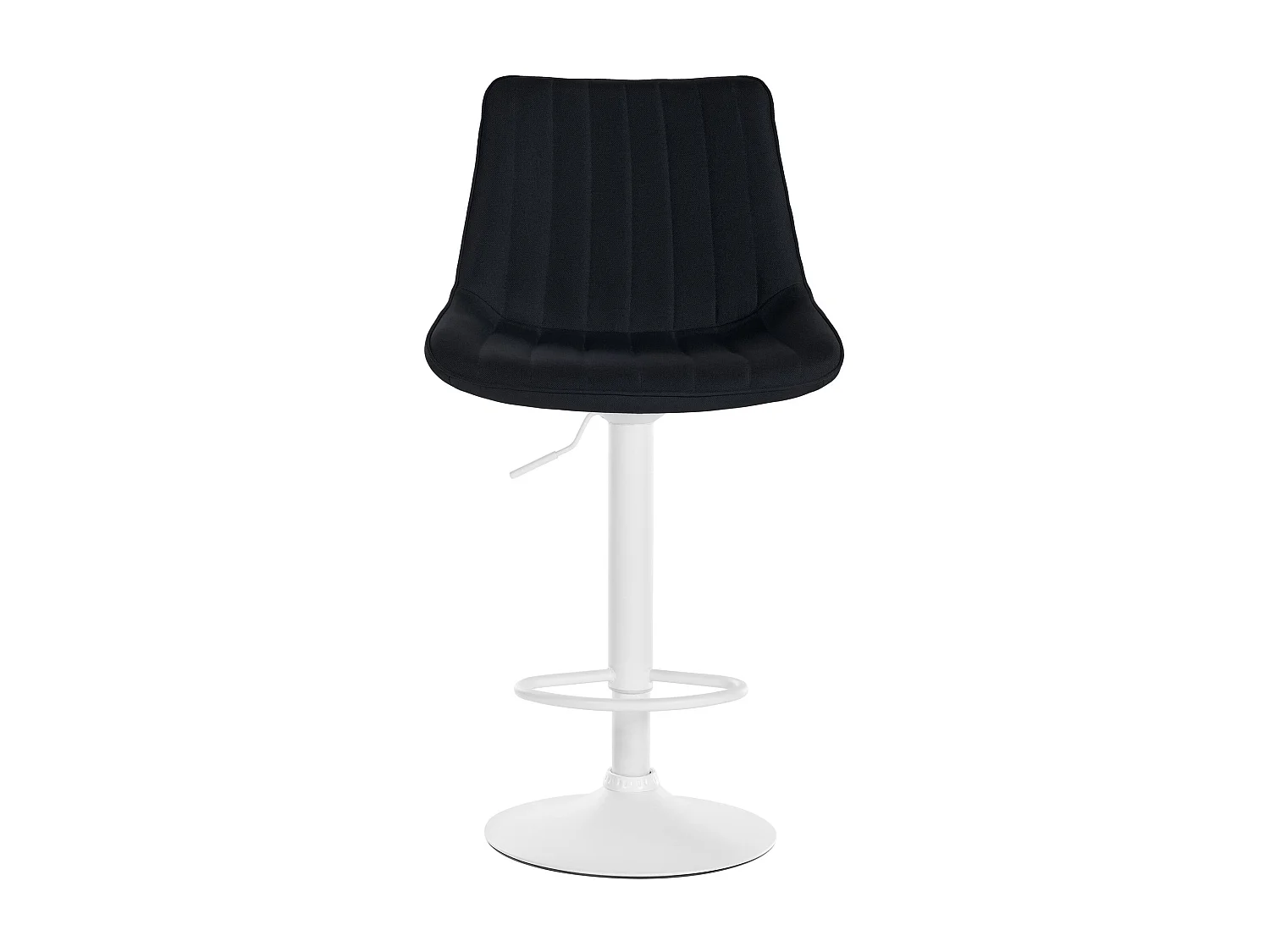 Tabouret de bar - Tissu & Blanc - Noir - Toni