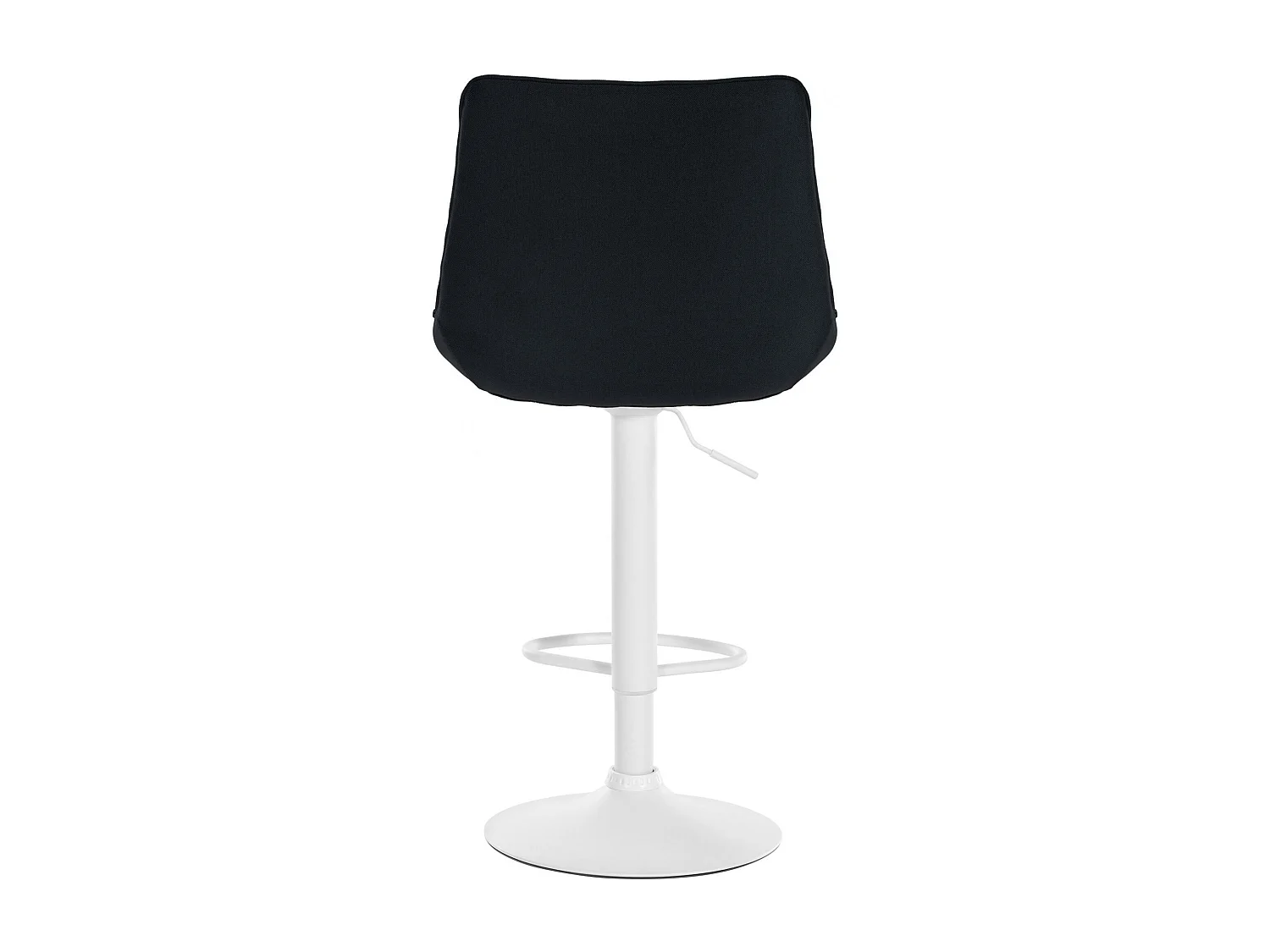 Tabouret de bar - Tissu & Blanc - Noir - Toni