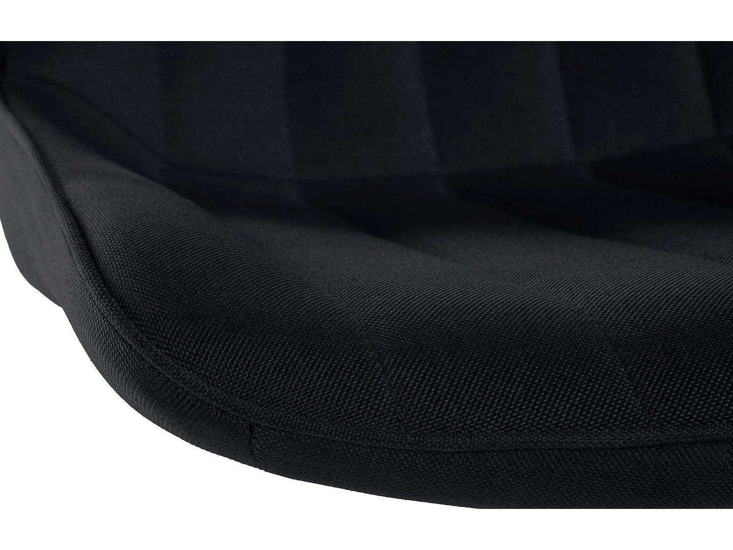 Tabouret de bar - Tissu & Blanc - Noir - Toni