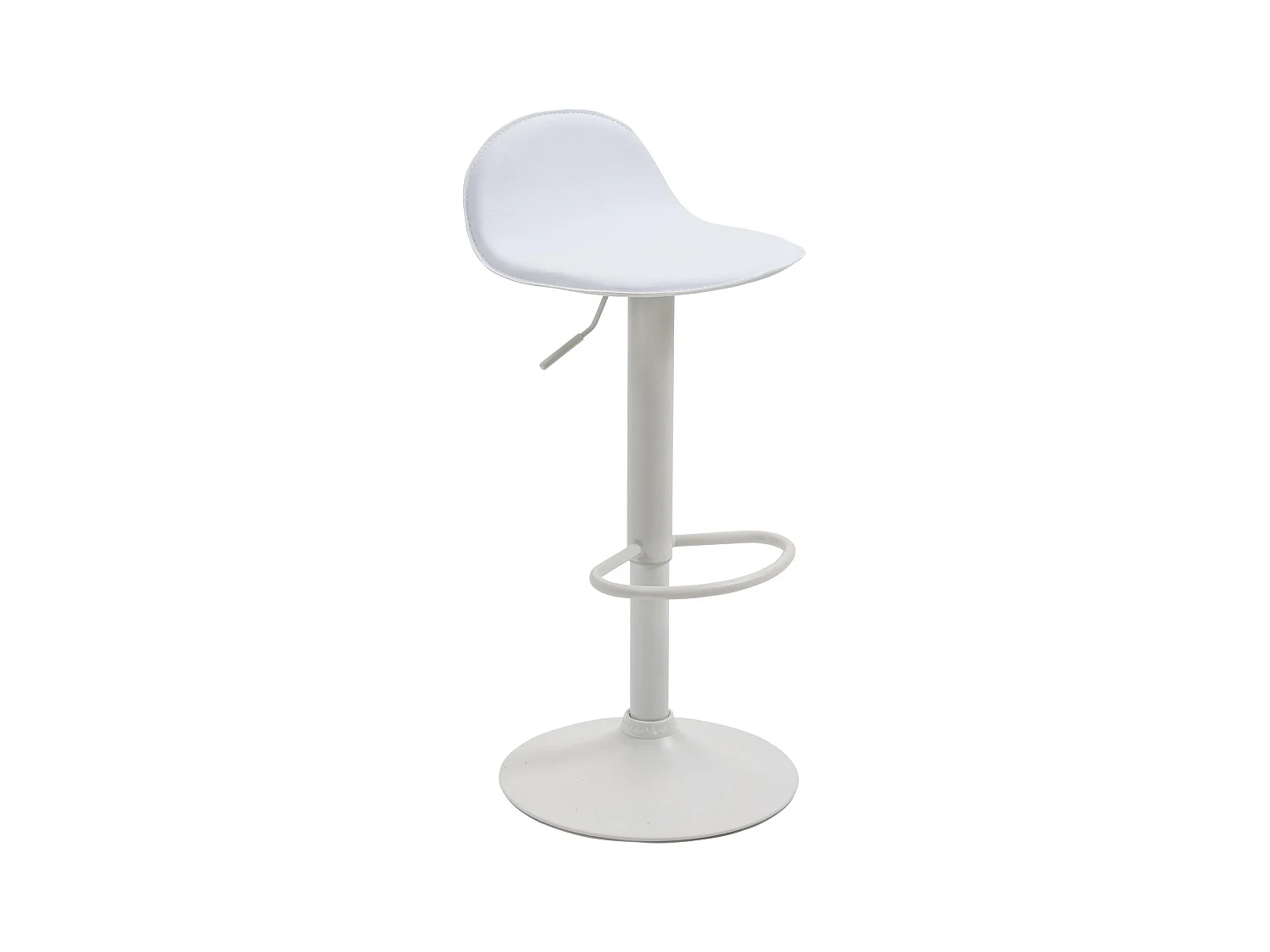 Tabouret de bar - Similicuir & Métal - Blanc - Lana V2