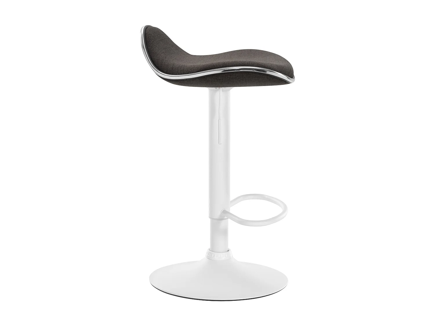 Barkruk - Stof & Metaal in chroomoptiek - donkergrijs - Shanghai