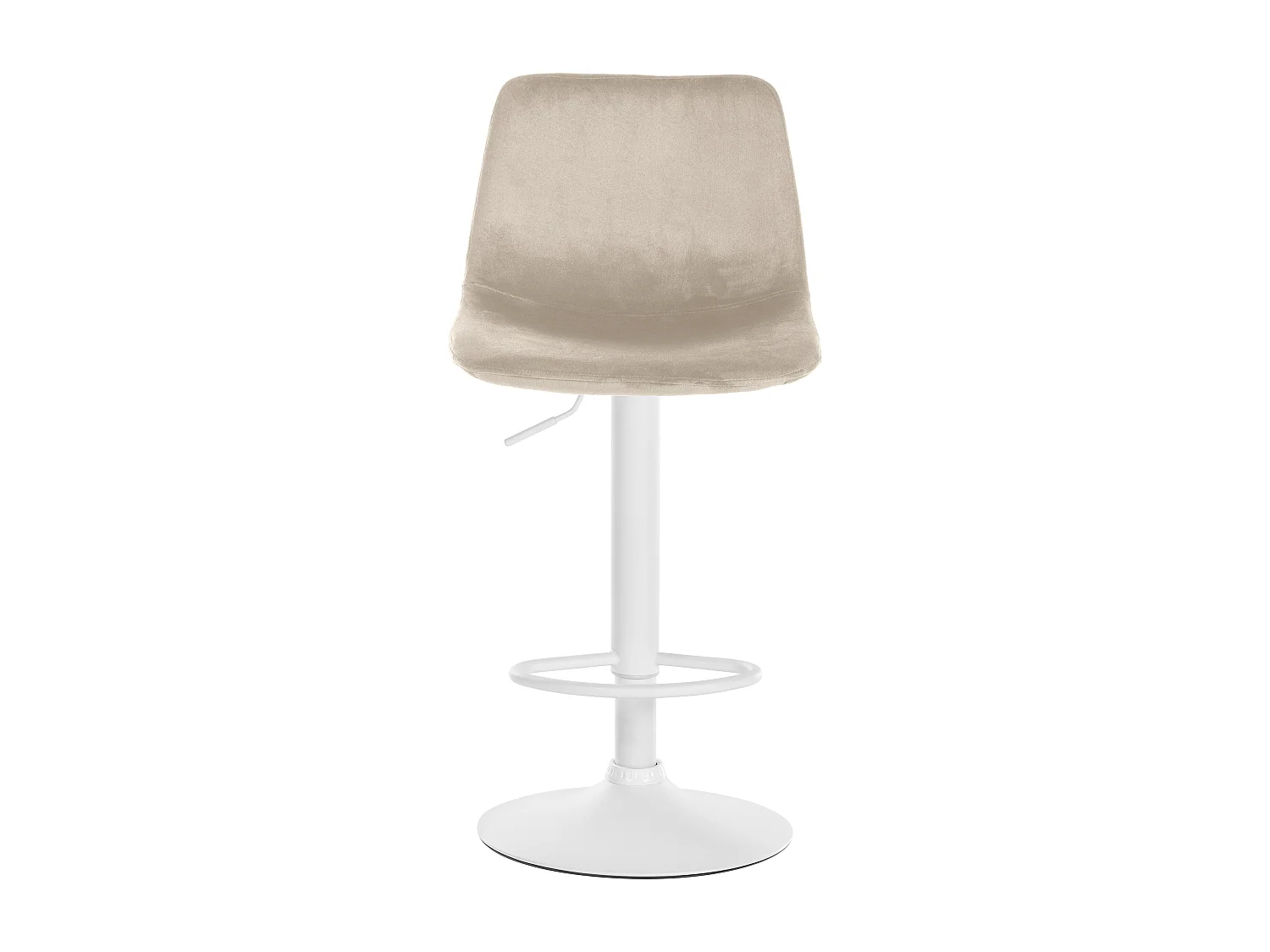 Tabouret de bar - Velours & Métal - Crème - Divo