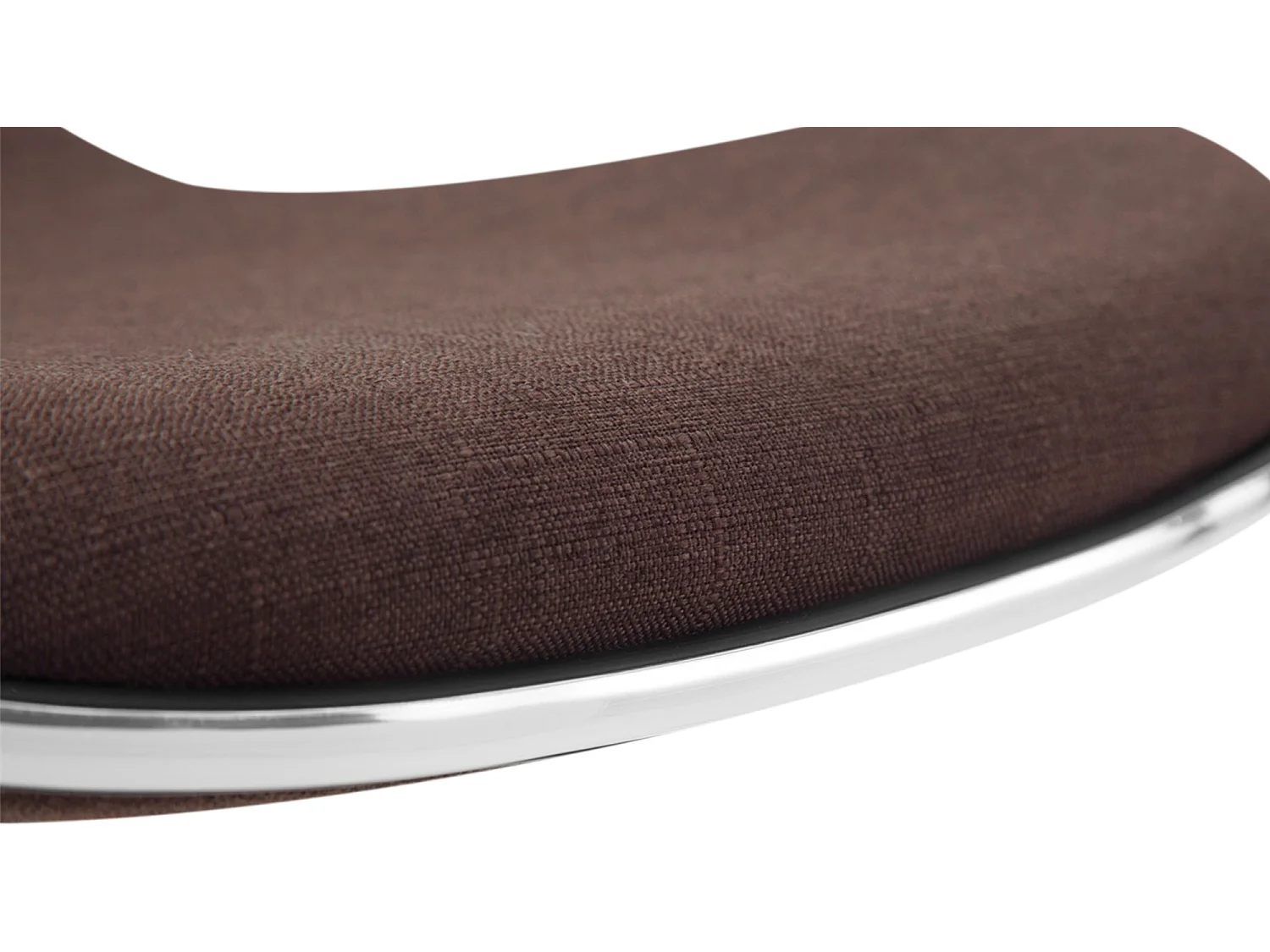 Tabouret de bar - Tissu & Métal chromé - Marron - Shanghai