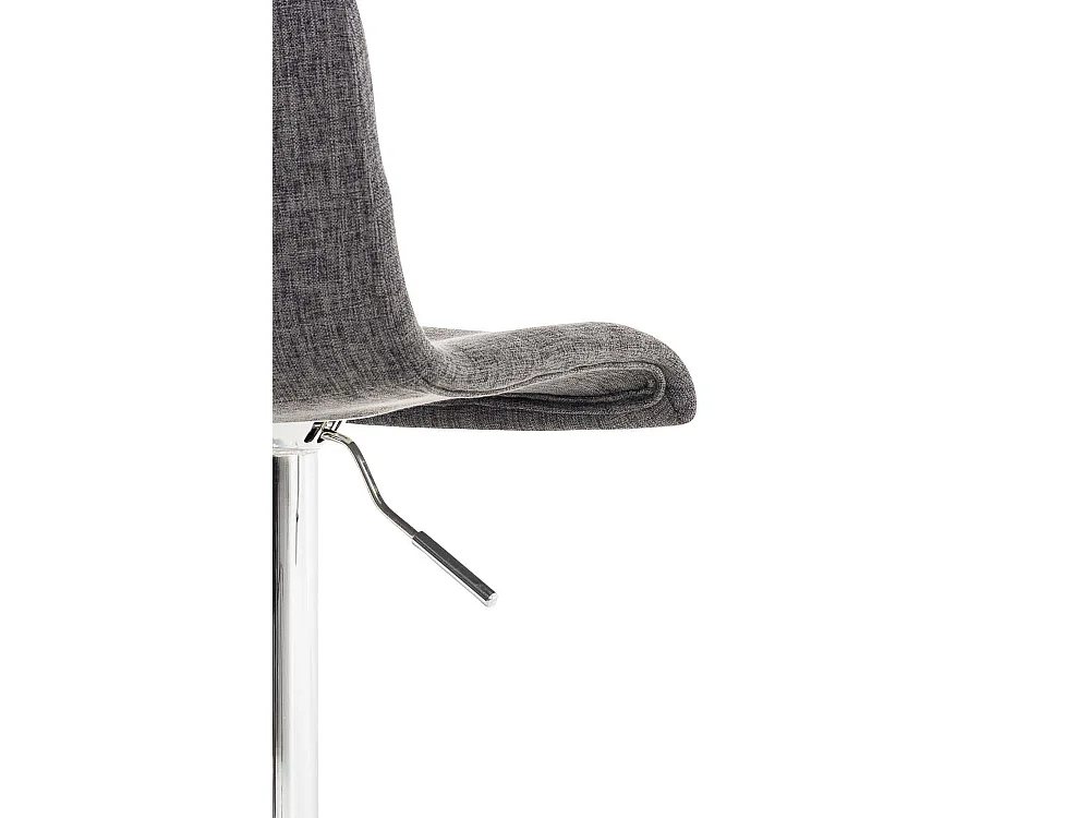 Barhocker - Stoff & Metall in Chromoptik - hellgrau - Hover