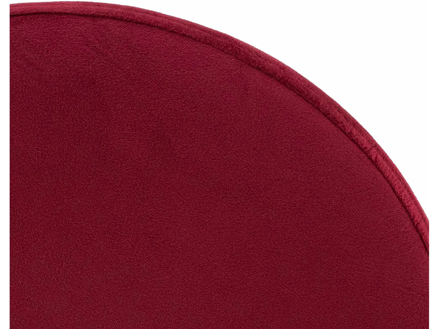 Lot de 2  Tabouret de bar - Velours & Métal blanc mat - Rouge - Ponte