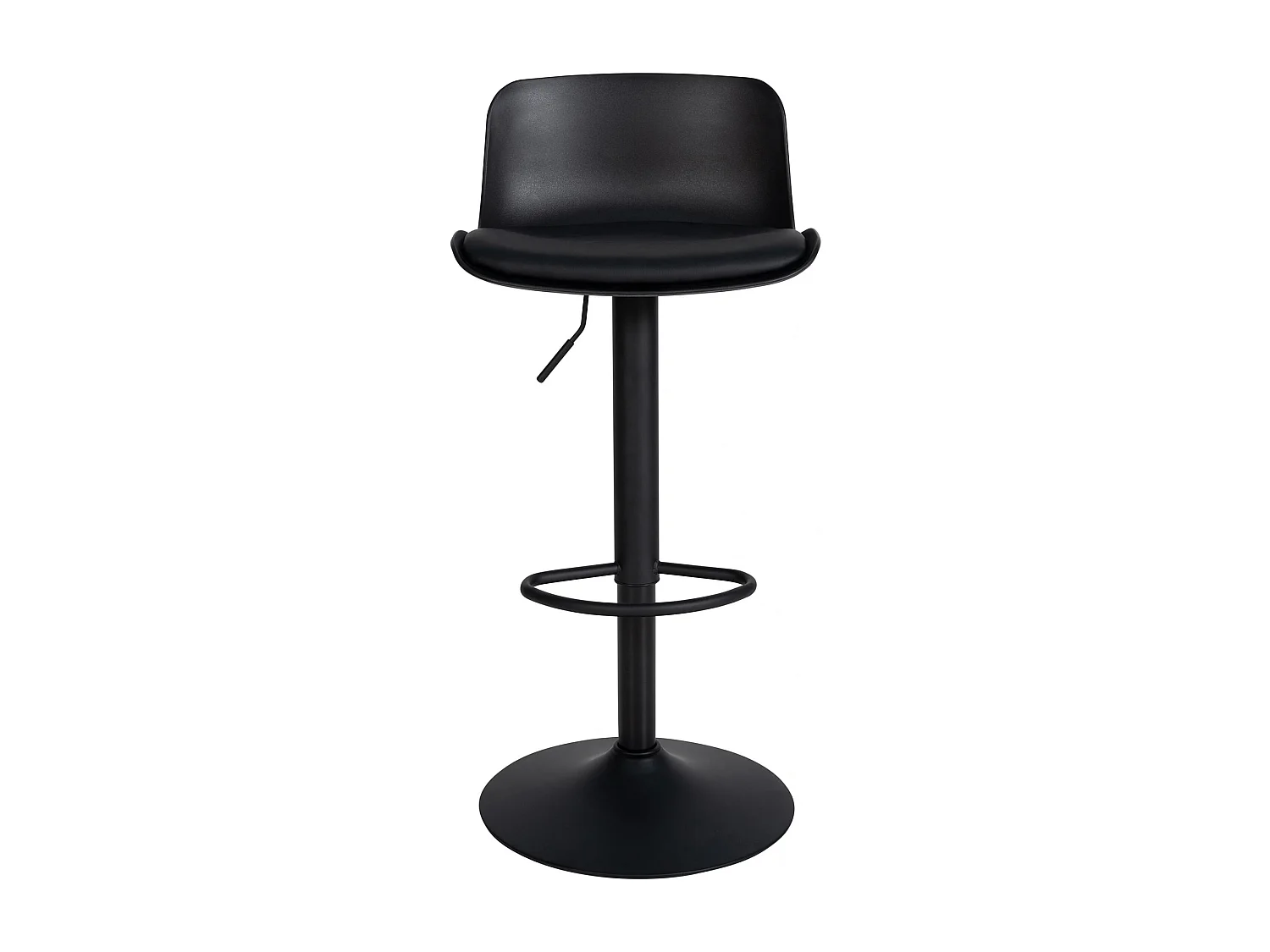 Lot de 2  Tabouret de bar - Similicuir - Noir - Almada