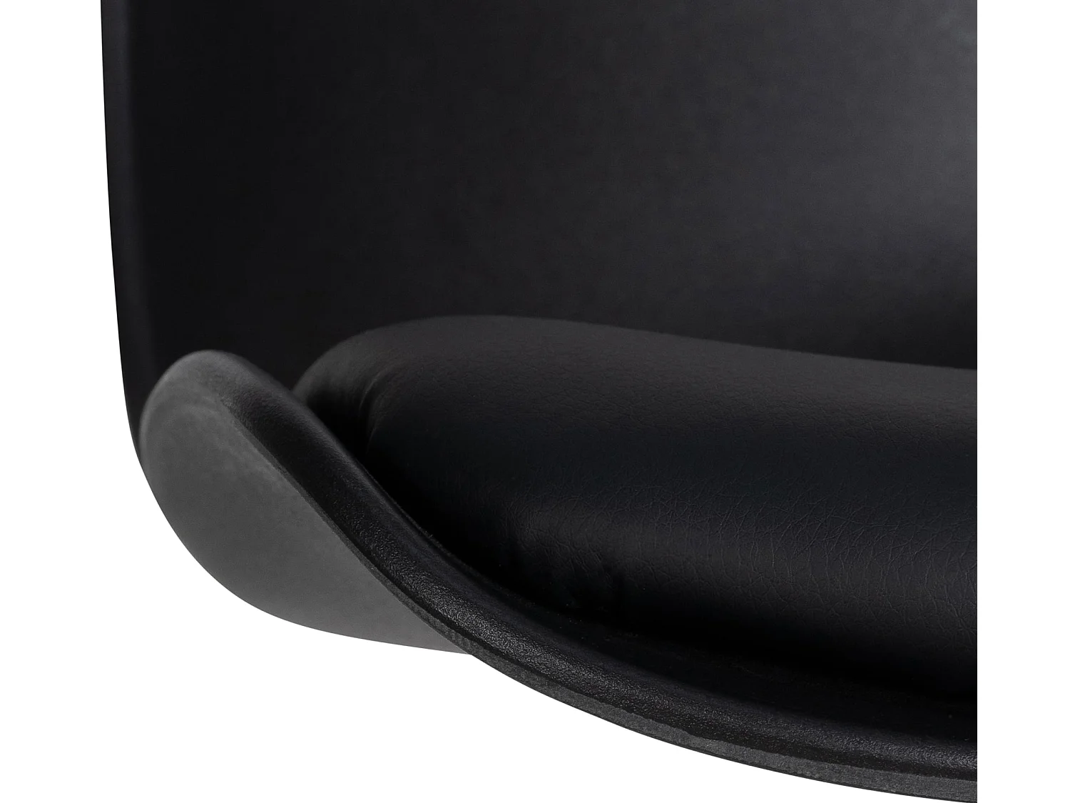 Lot de 2  Tabouret de bar - Similicuir - Noir - Almada