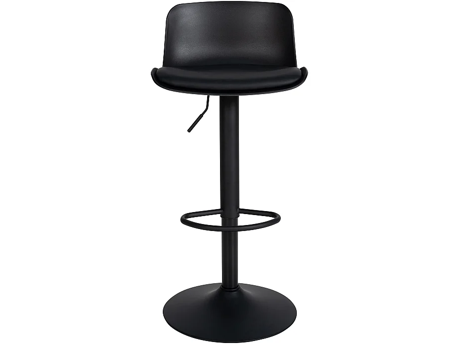 Lot de 2  Tabouret de bar - Similicuir - Noir - Almada