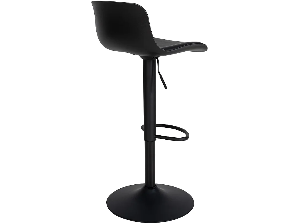 Lot de 2  Tabouret de bar - Similicuir - Noir - Almada