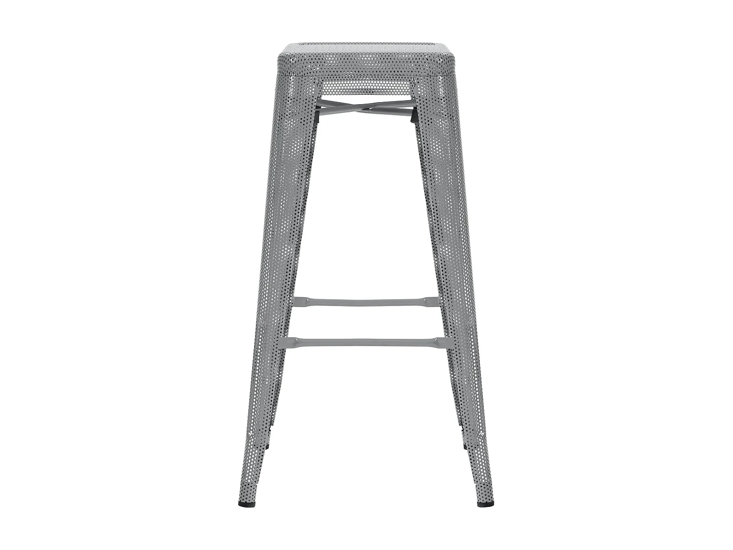 Tabouret de bar - Métal & Métal - Argent - Fletcher