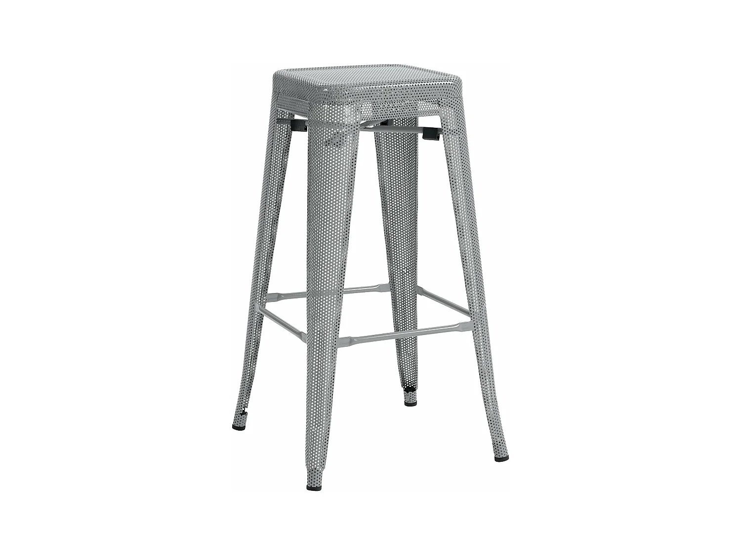 Tabouret de bar - Métal & Métal - Argent - Fletcher
