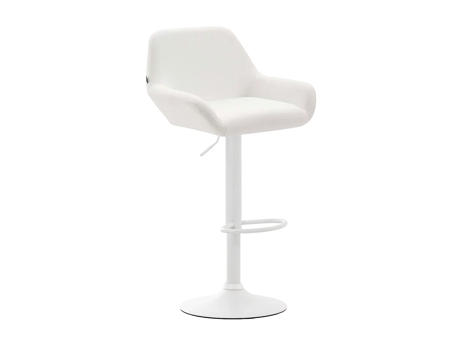 Tabouret de bar - Similicuir & Blanc - Blanc - Braga