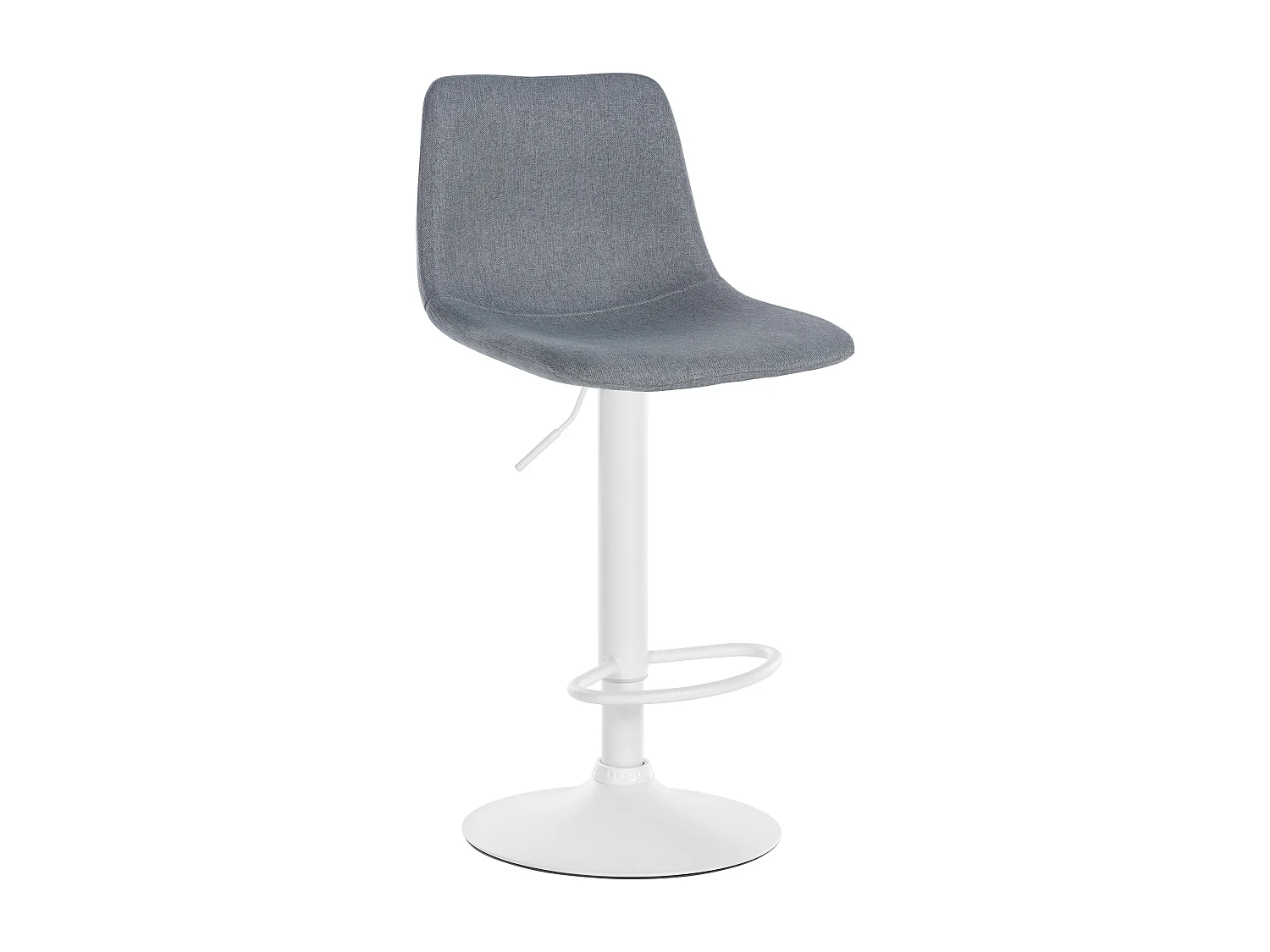 Tabouret de bar - Tissu & Métal - Gris - Divo