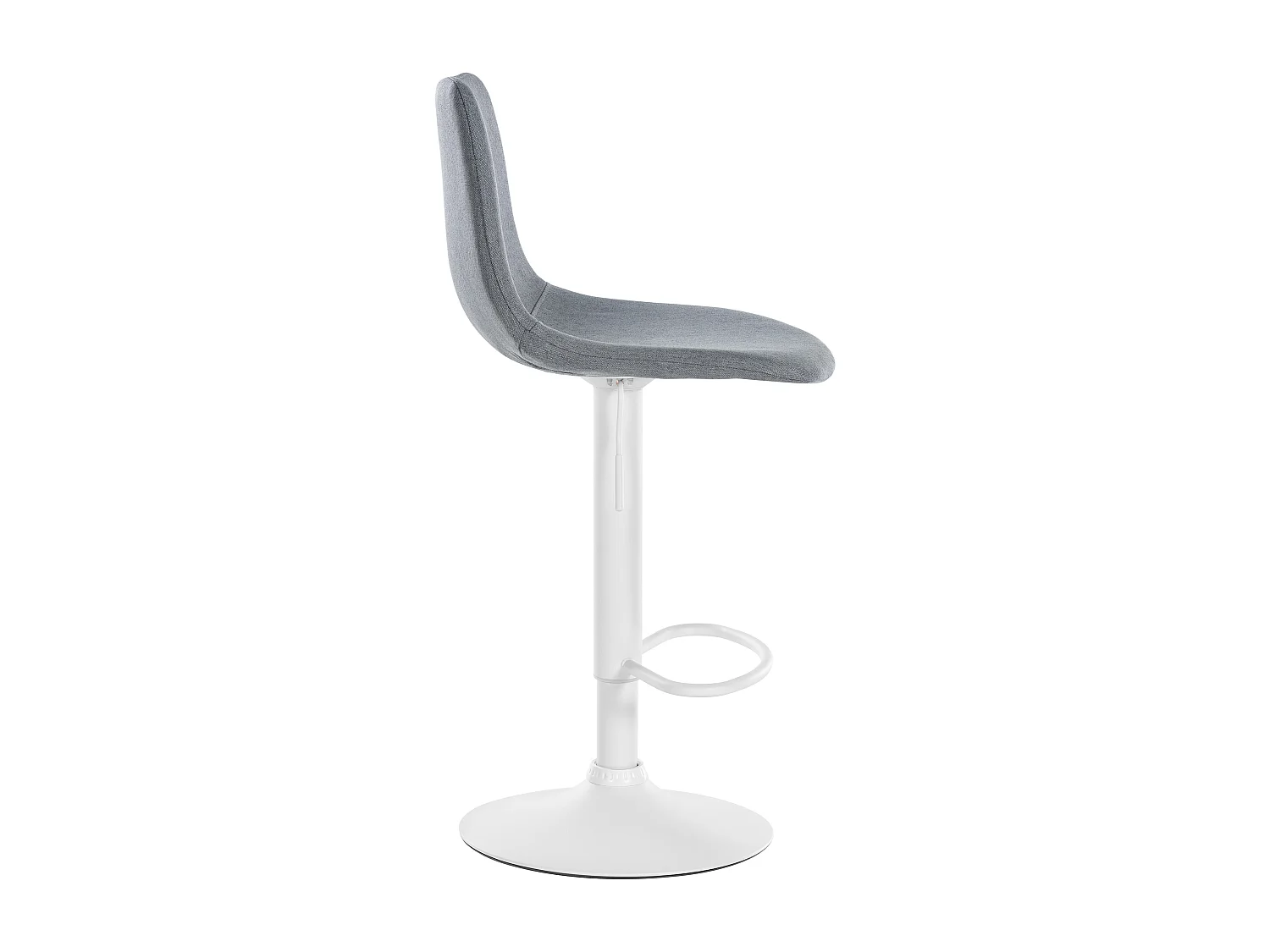 Tabouret de bar - Tissu & Métal - Gris - Divo