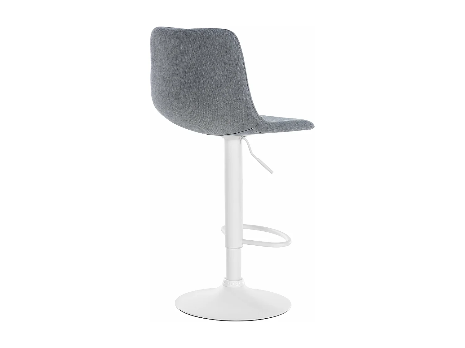 Tabouret de bar - Tissu & Métal - Gris - Divo