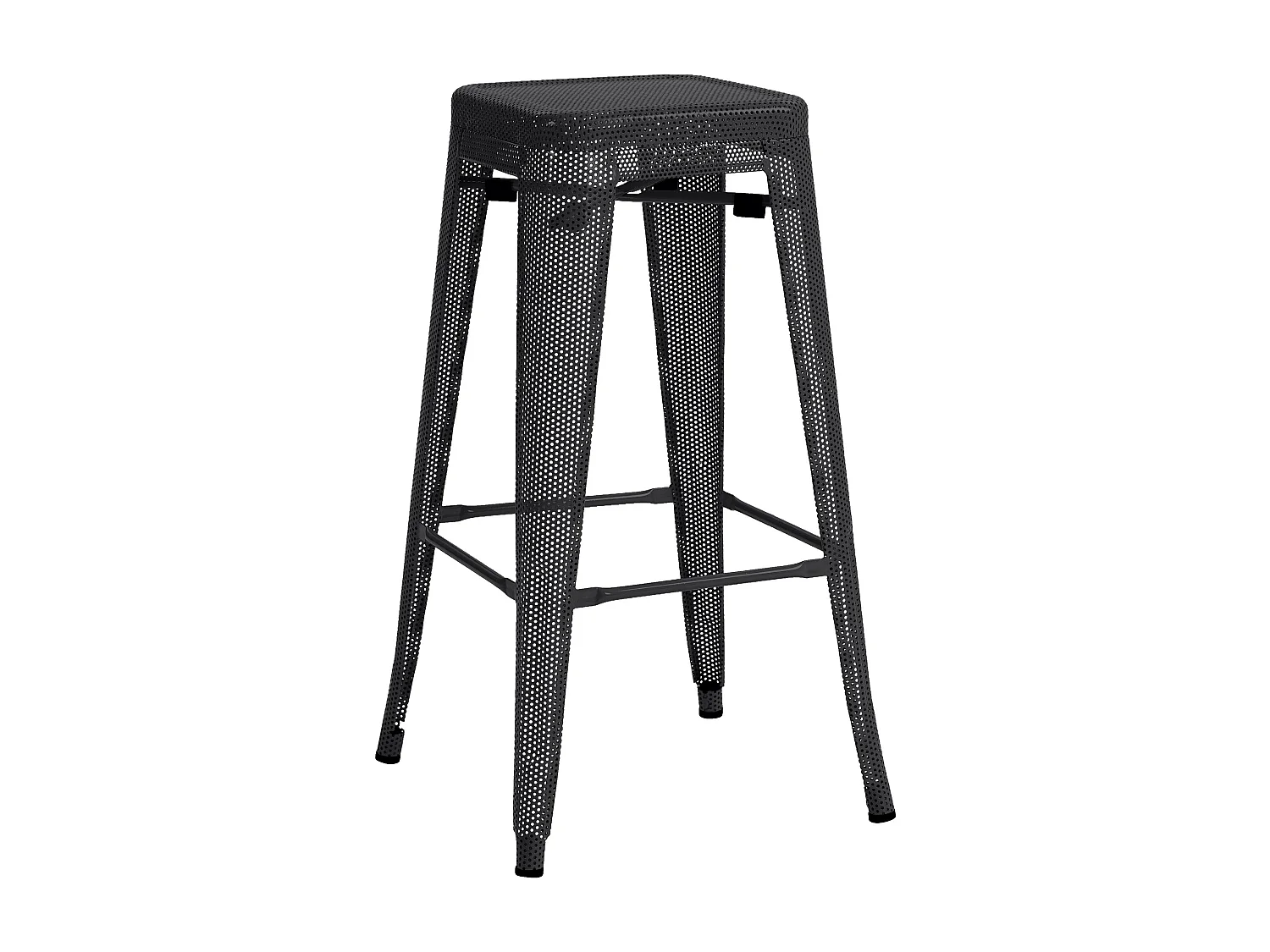 Tabouret de bar - Métal & Métal - Noir - Fletcher