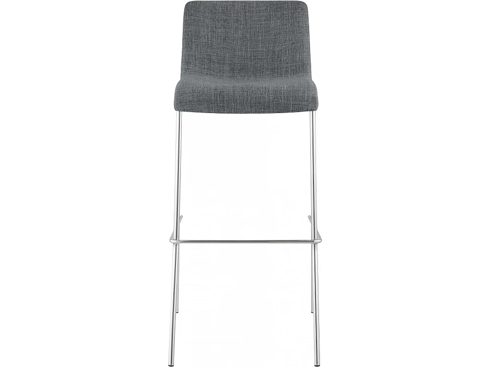 Tabouret de bar - Tissu & Chrome - Gris clair - Hoover
