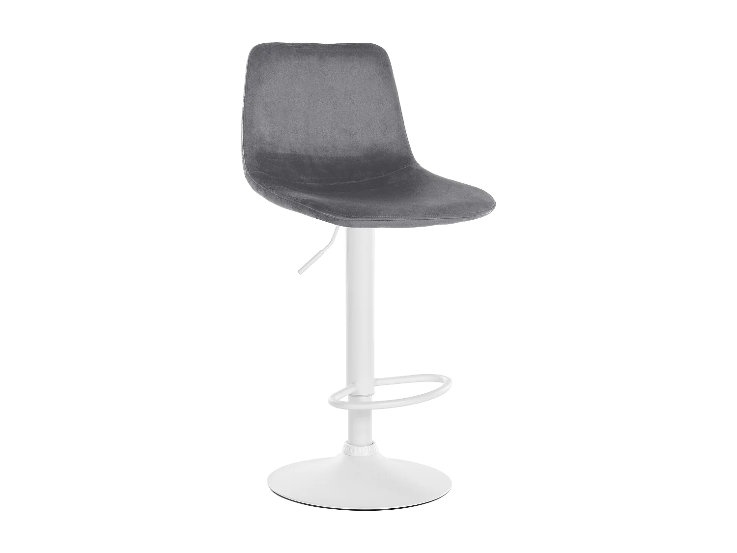 Tabouret de bar - Velours & Métal - Gris foncé - Divo