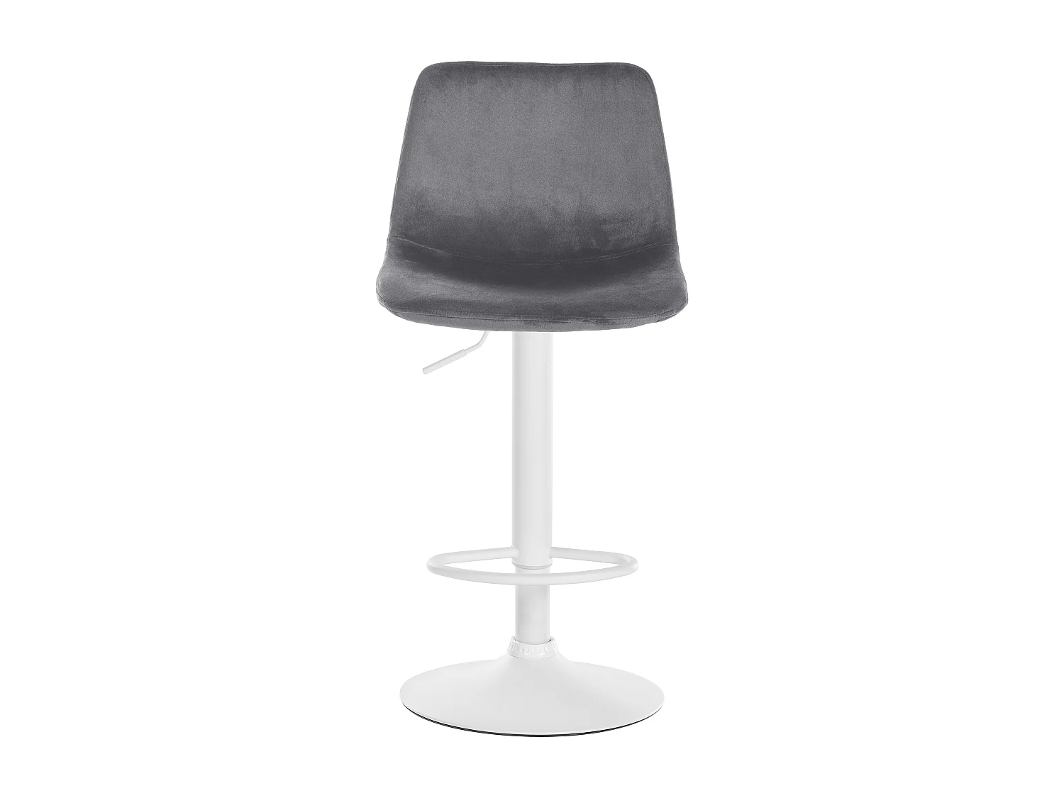 Tabouret de bar - Velours & Métal - Gris foncé - Divo