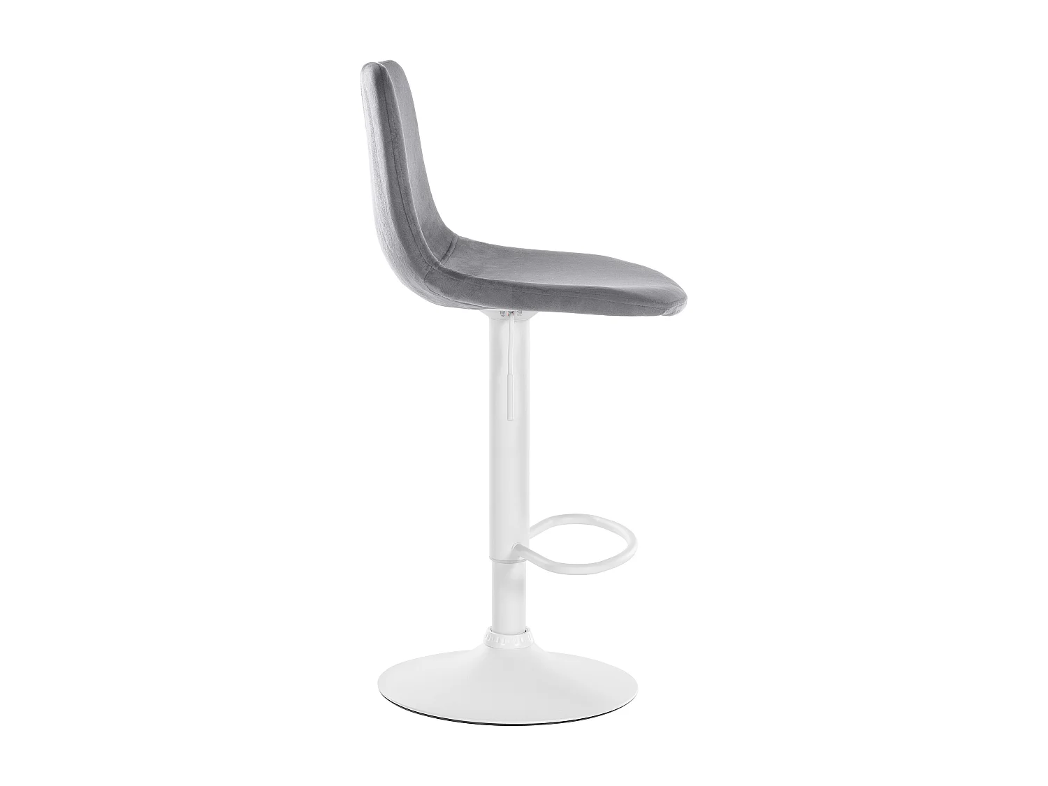 Tabouret de bar - Velours & Métal - Gris foncé - Divo