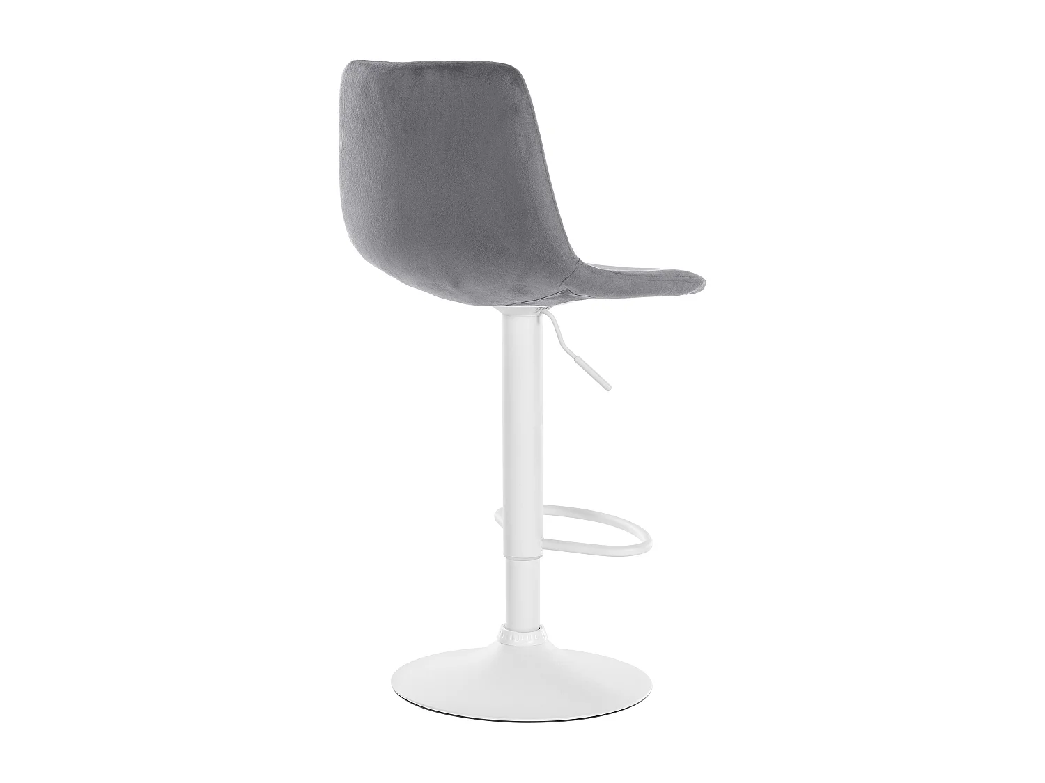 Tabouret de bar - Velours & Métal - Gris foncé - Divo