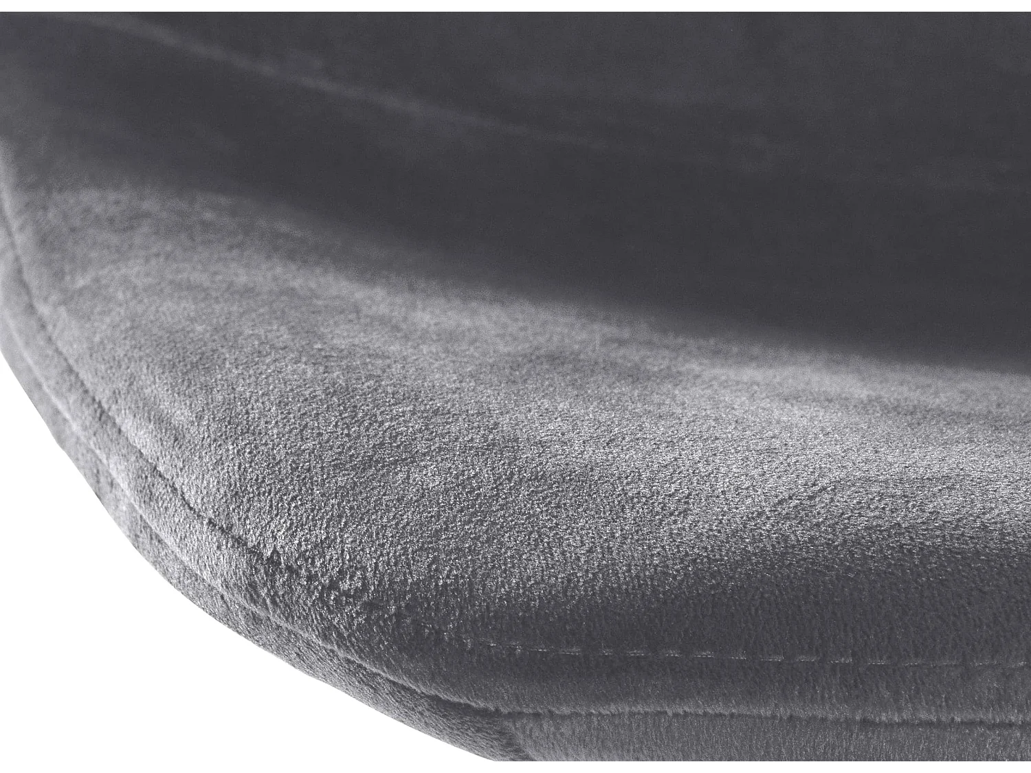 Tabouret de bar - Velours & Métal - Gris foncé - Divo