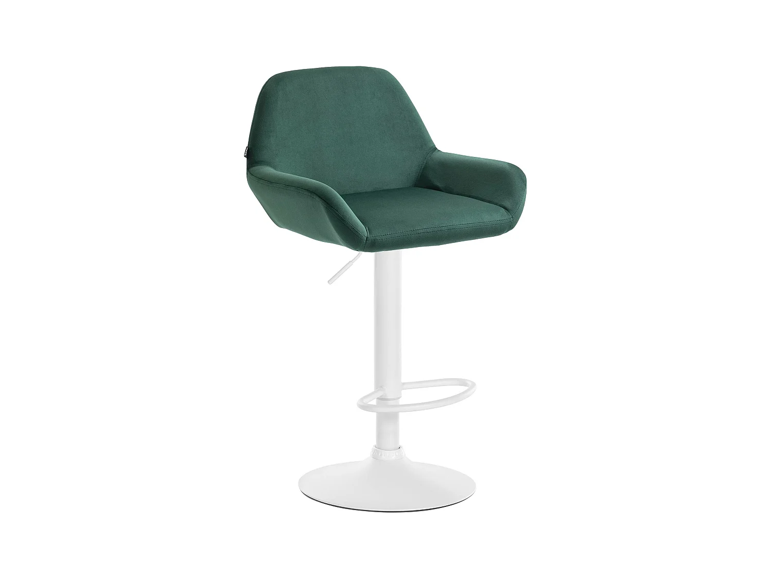 Tabouret de bar - Velours & Blanc - Vert foncé - Braga