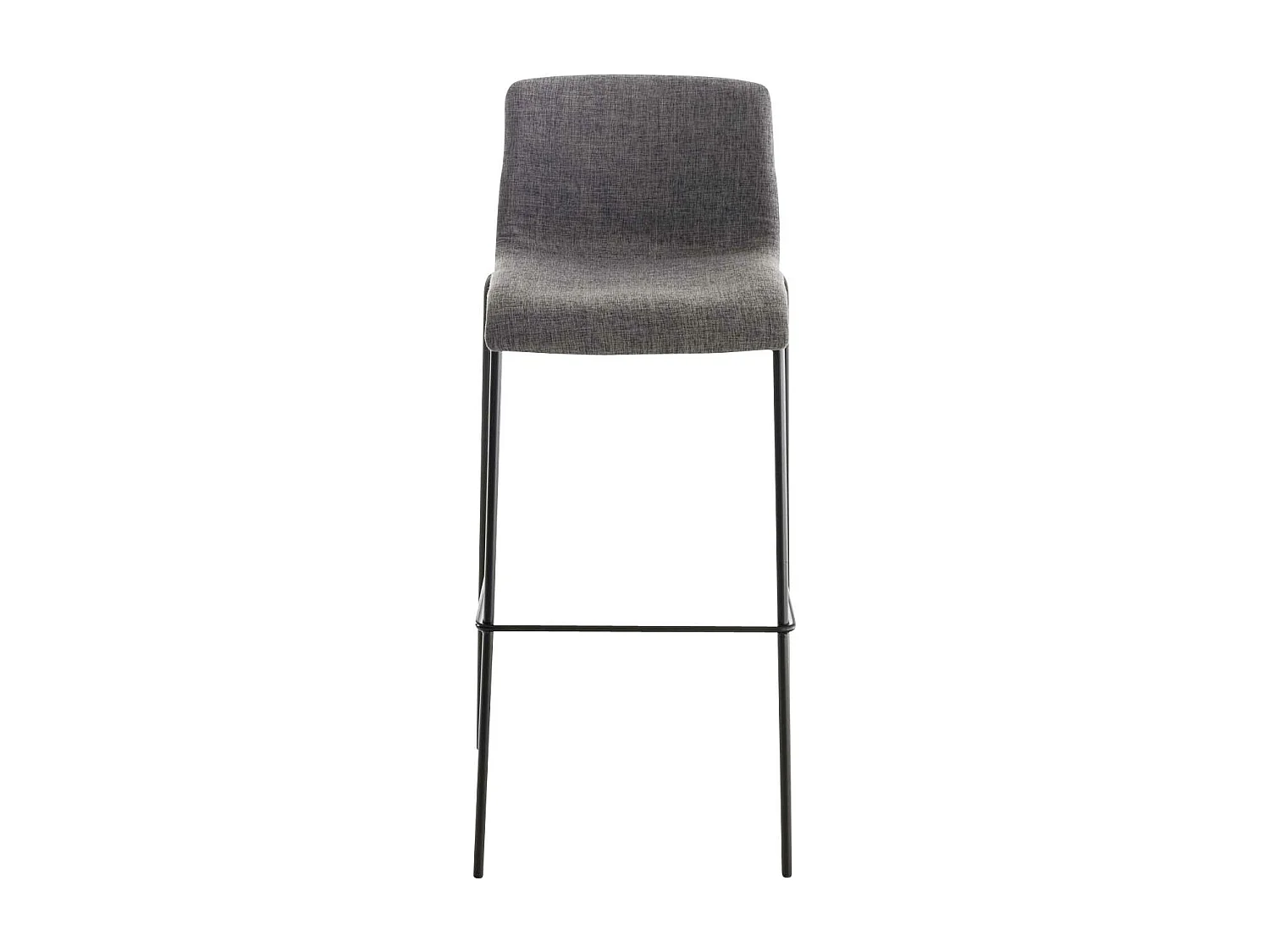 Tabouret de bar - Tissu & Noir - Gris clair - Hoover