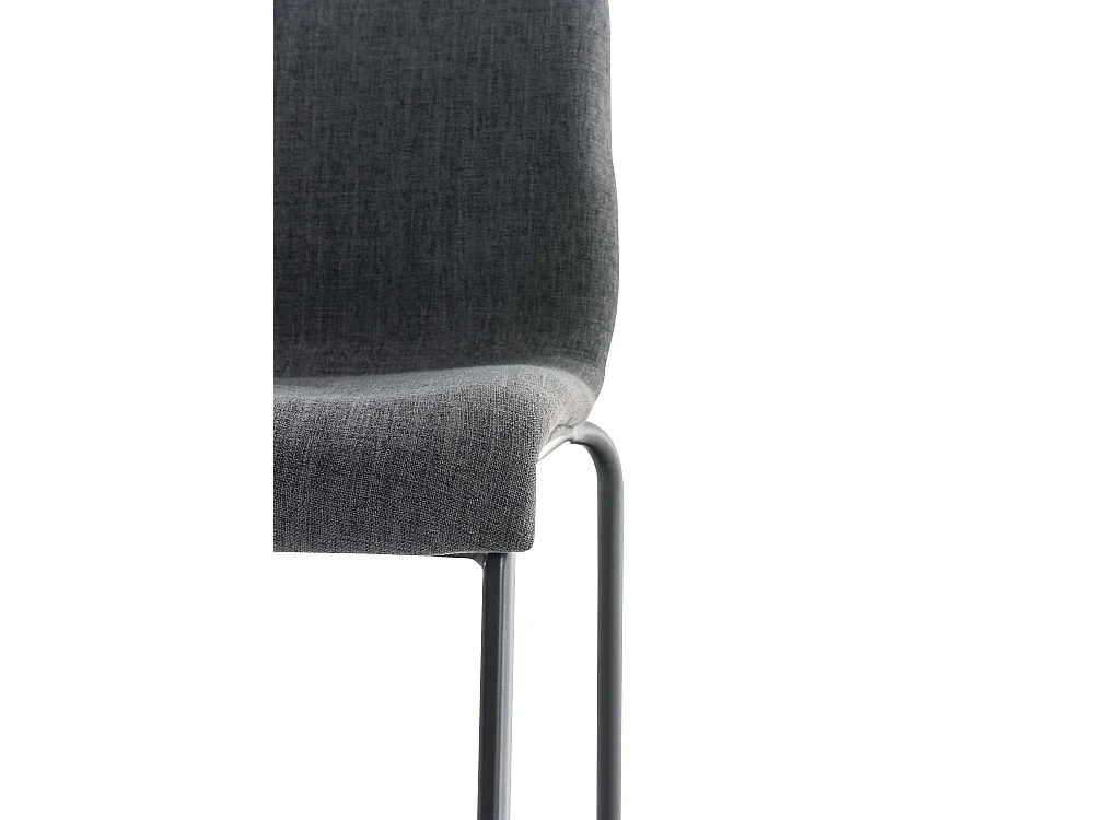 Tabouret de bar - Tissu & Noir - Gris clair - Hoover