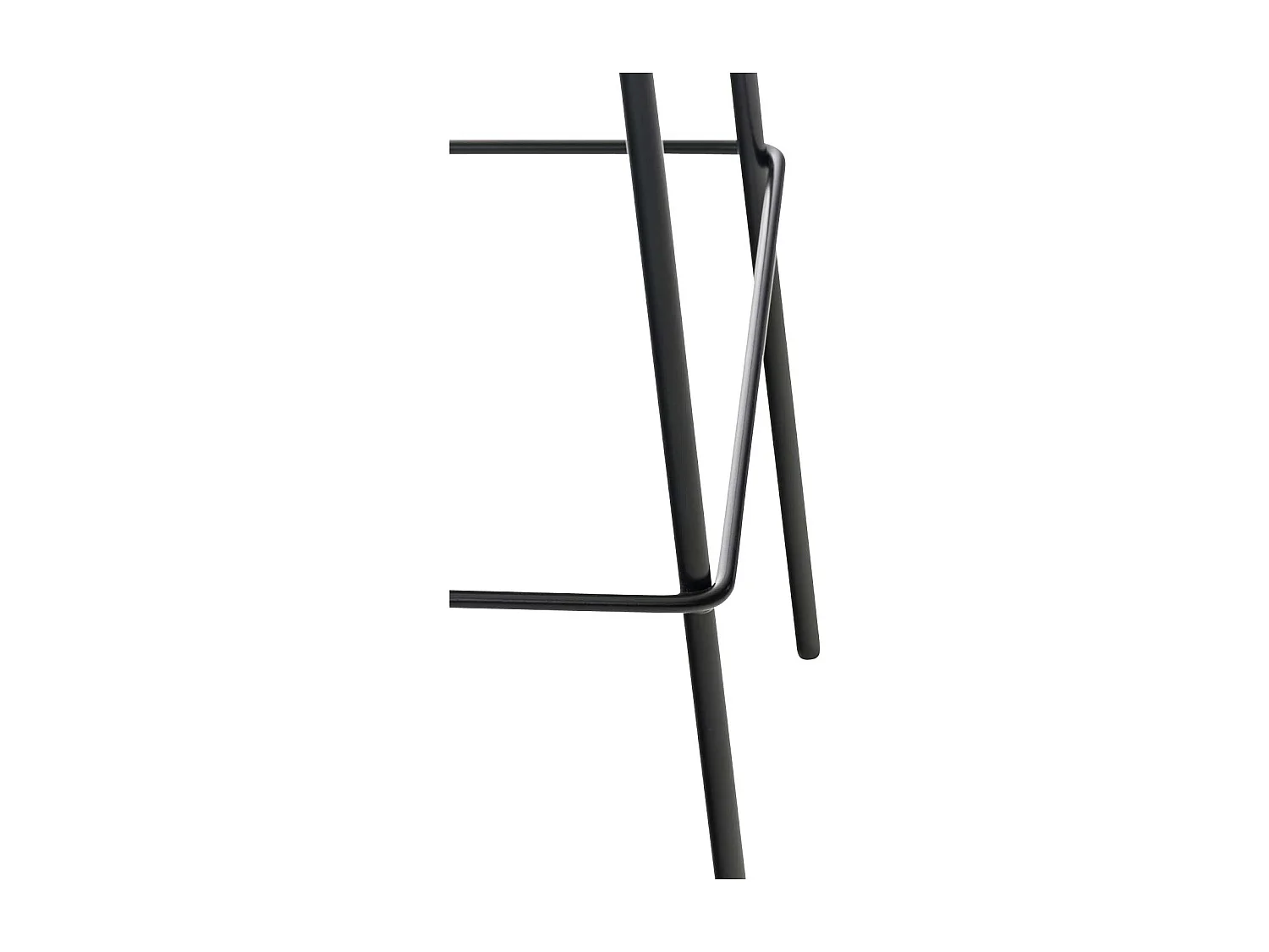 Tabouret de bar - Tissu & Noir - Gris clair - Hoover