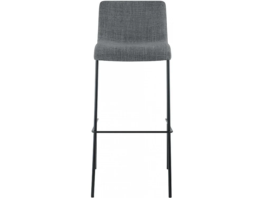 Tabouret de bar - Tissu & Noir - Gris clair - Hoover