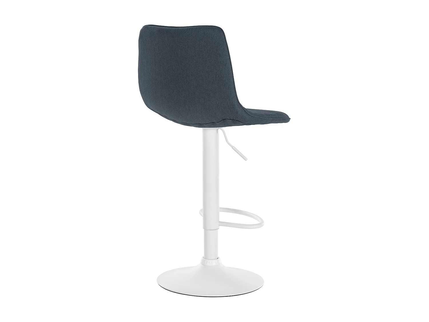 Tabouret de bar - Tissu & Blanc - Gris foncé - Lex