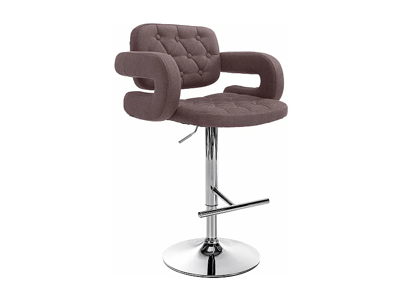 Barhocker - Stoff & Metall - braun - Dublin