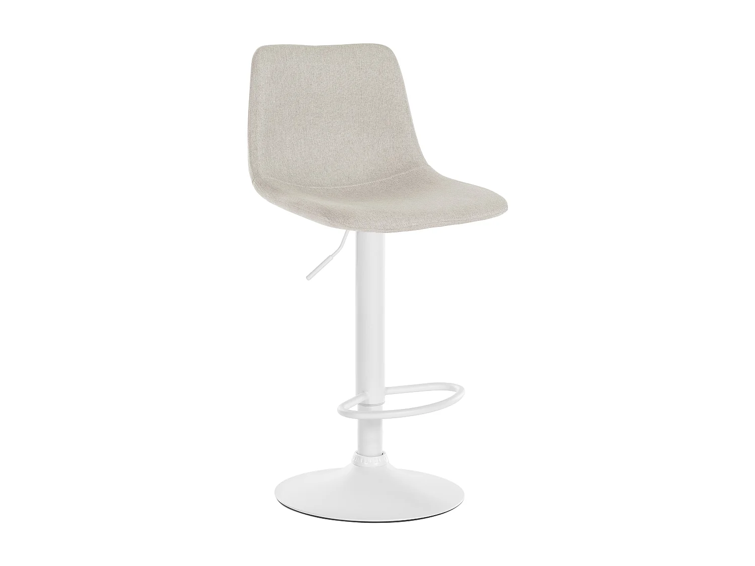Tabouret de bar - Tissu & Métal - Crème - Divo