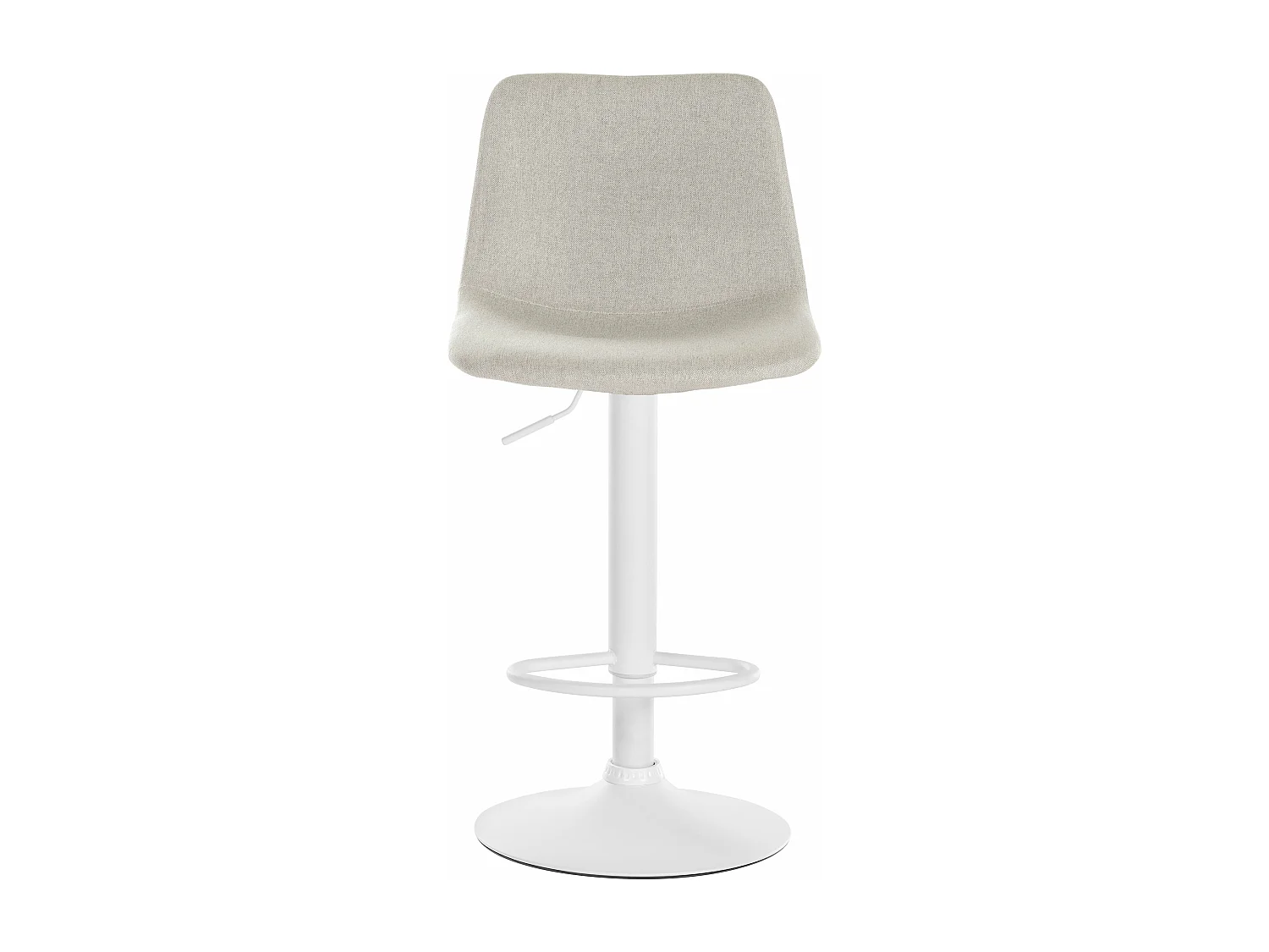 Tabouret de bar - Tissu & Métal - Crème - Divo