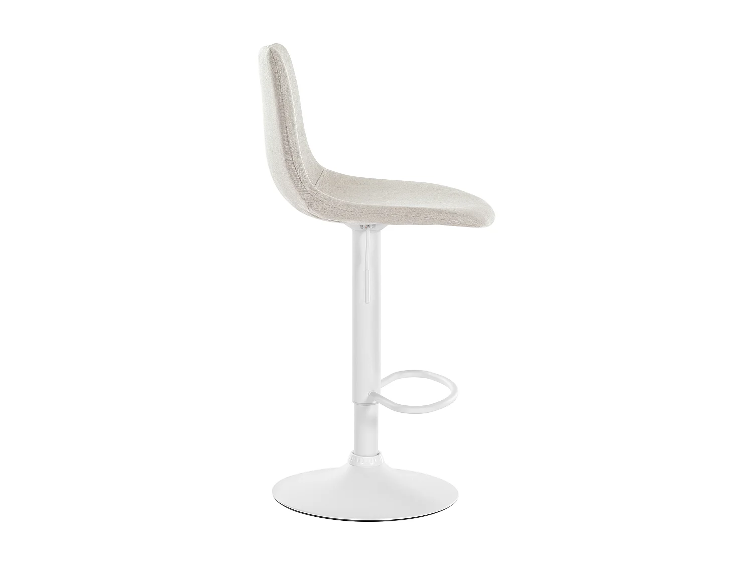 Tabouret de bar - Tissu & Métal - Crème - Divo