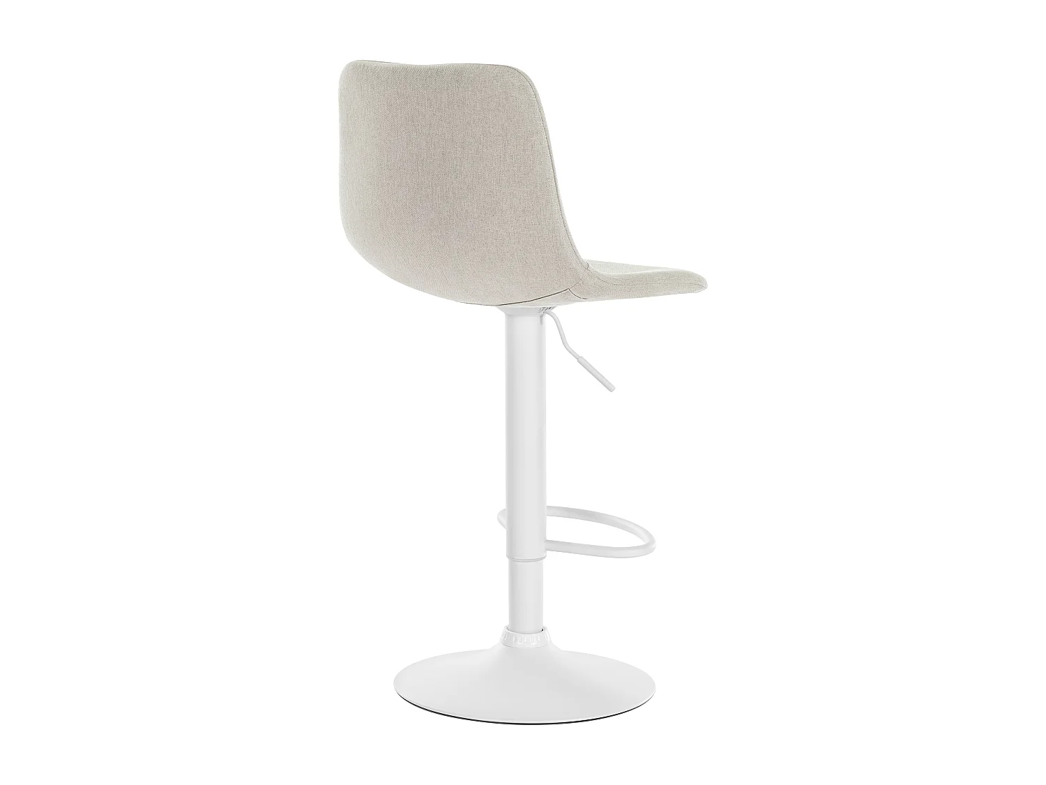 Tabouret de bar - Tissu & Métal - Crème - Divo