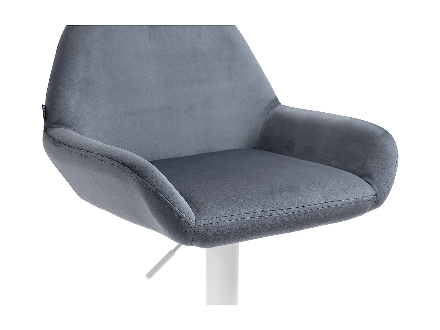 Lot de 2  Tabouret de bar - Velours - Gris foncé - Braga