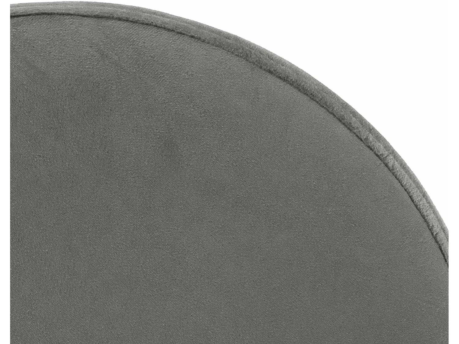 Lot de 2  Tabouret de bar - Velours & Métal blanc mat - Gris - Ponte