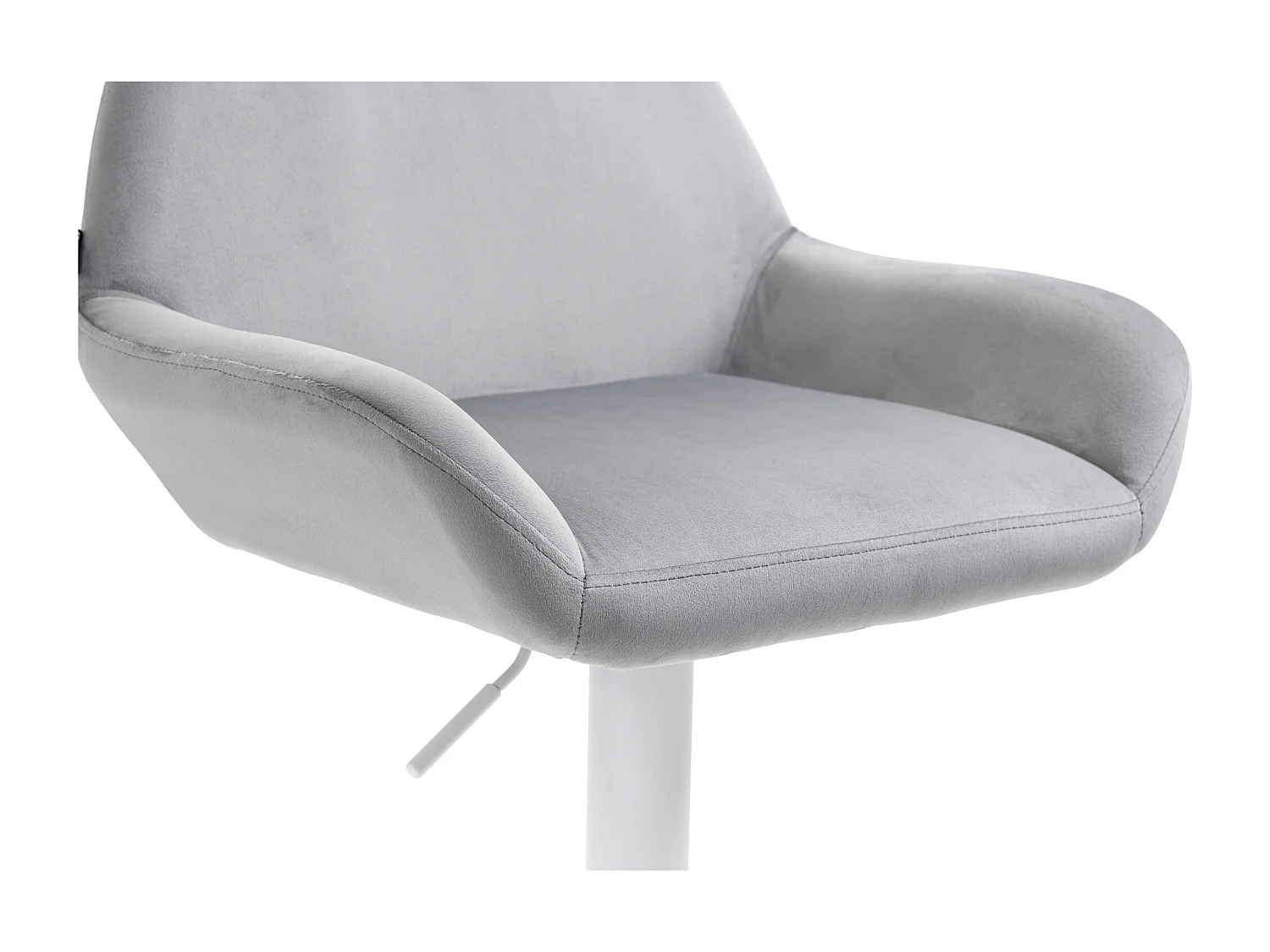 Lot de 2  Tabouret de bar - Velours - Gris - Braga