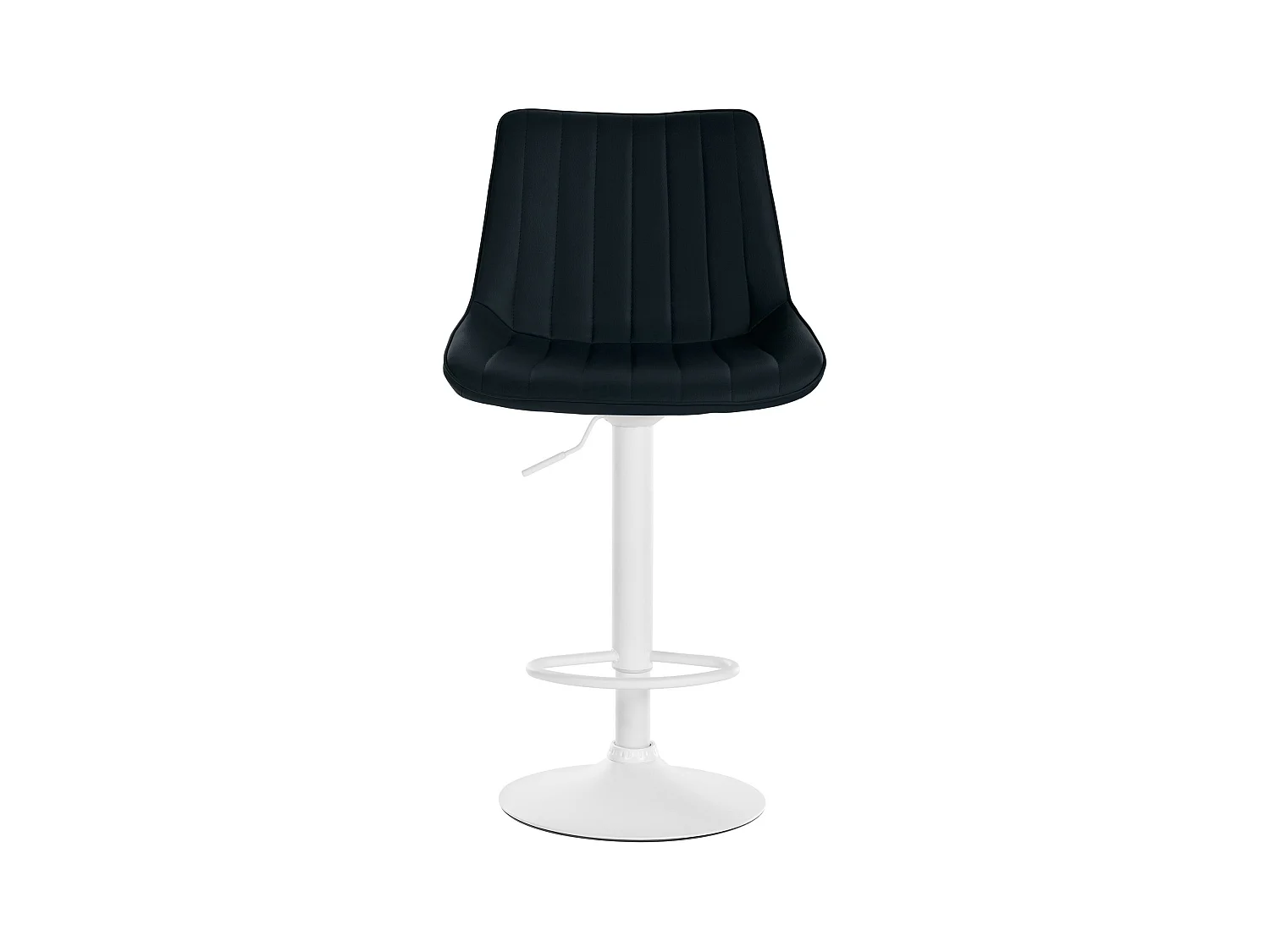 Taboret barowy Toni z ekoskóry Biały Czarny