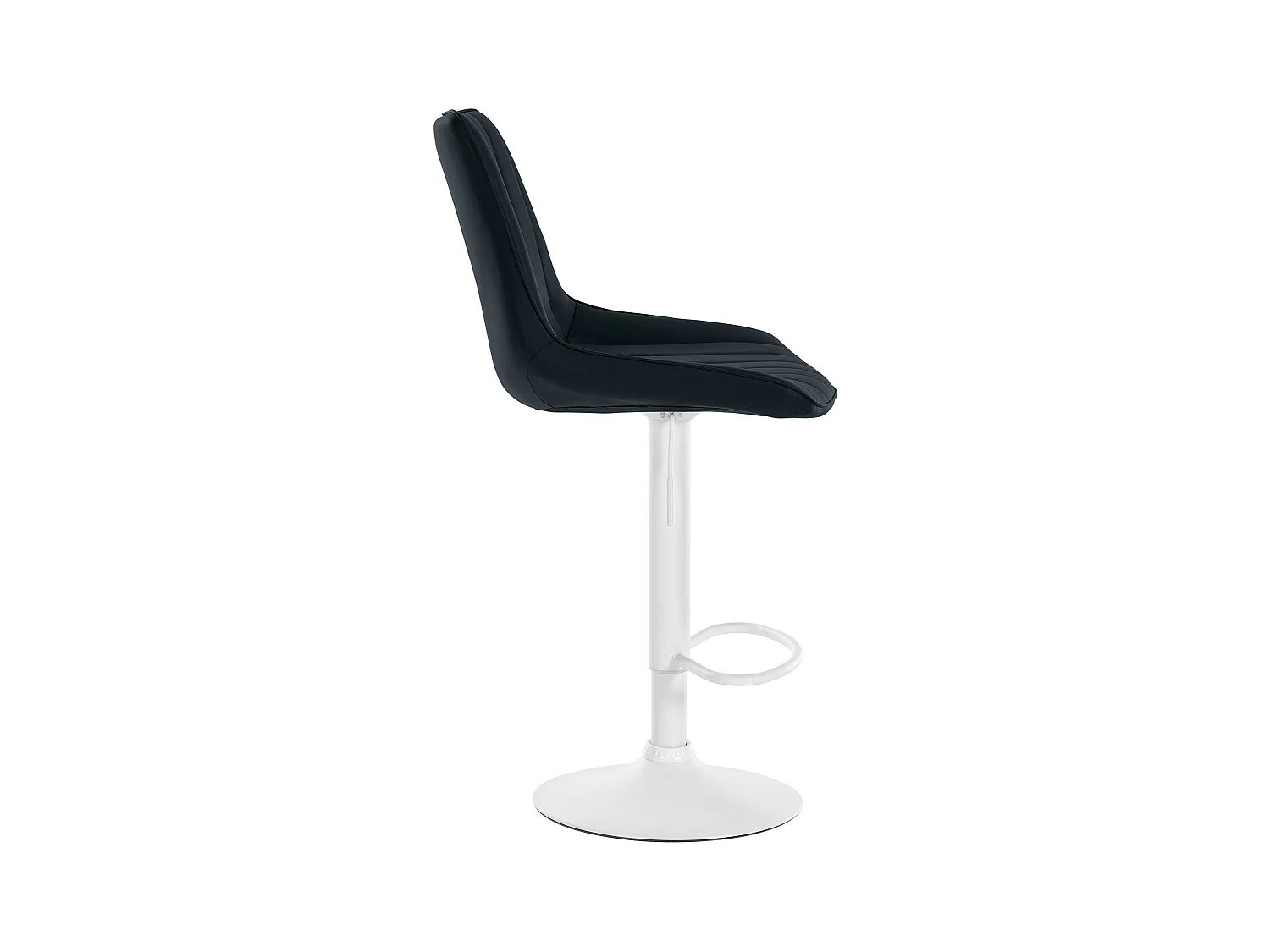 Taboret barowy Toni z ekoskóry Biały Czarny