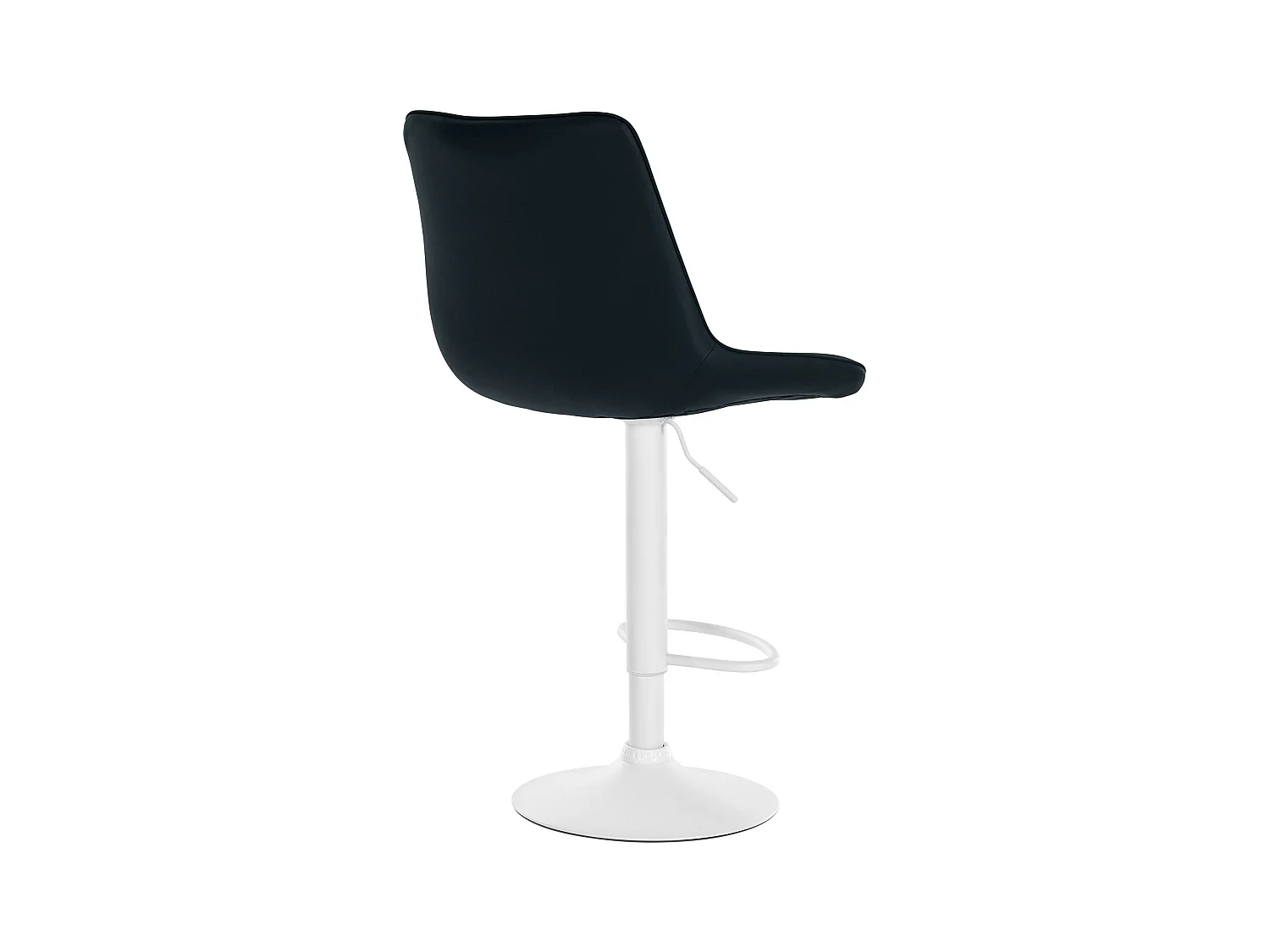 Taboret barowy Toni z ekoskóry Biały Czarny
