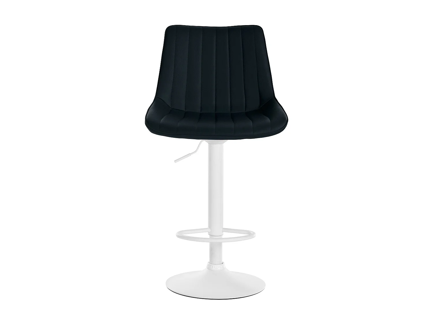 Tabouret de bar - Similicuir & Blanc - Noir - Toni