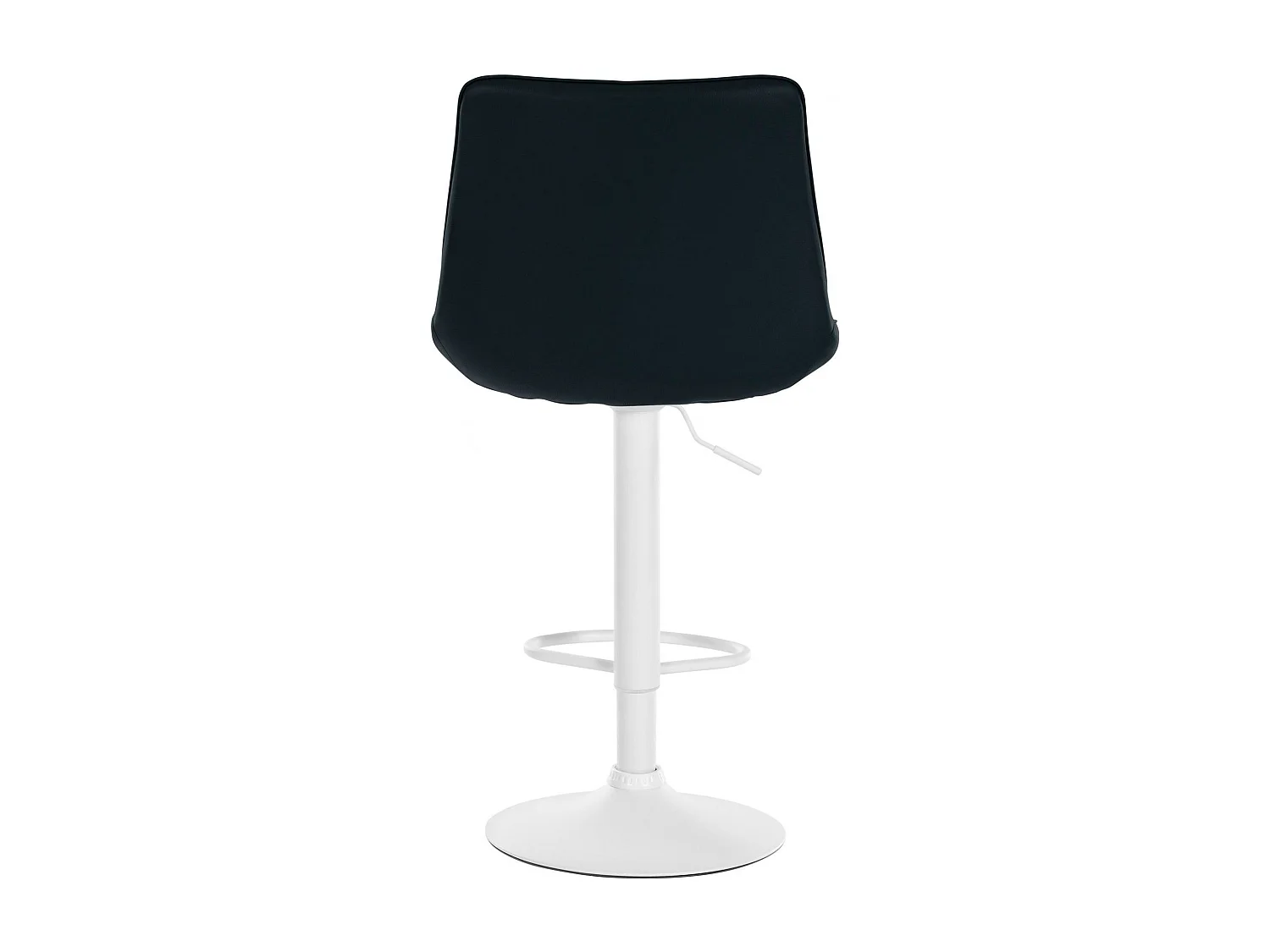 Tabouret de bar - Similicuir & Blanc - Noir - Toni