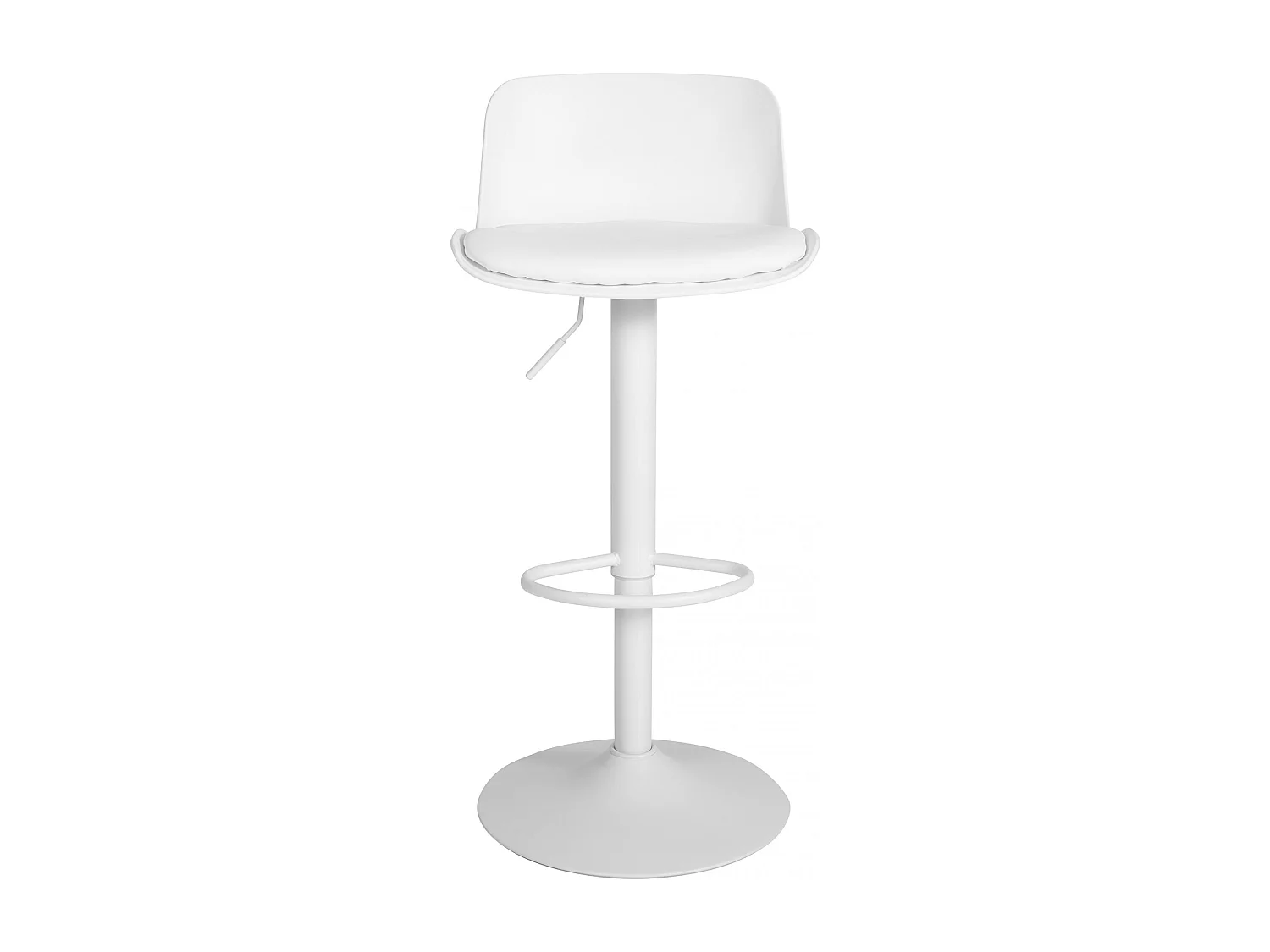 Lot de 2  Tabouret de bar - Similicuir - Blanc - Almada
