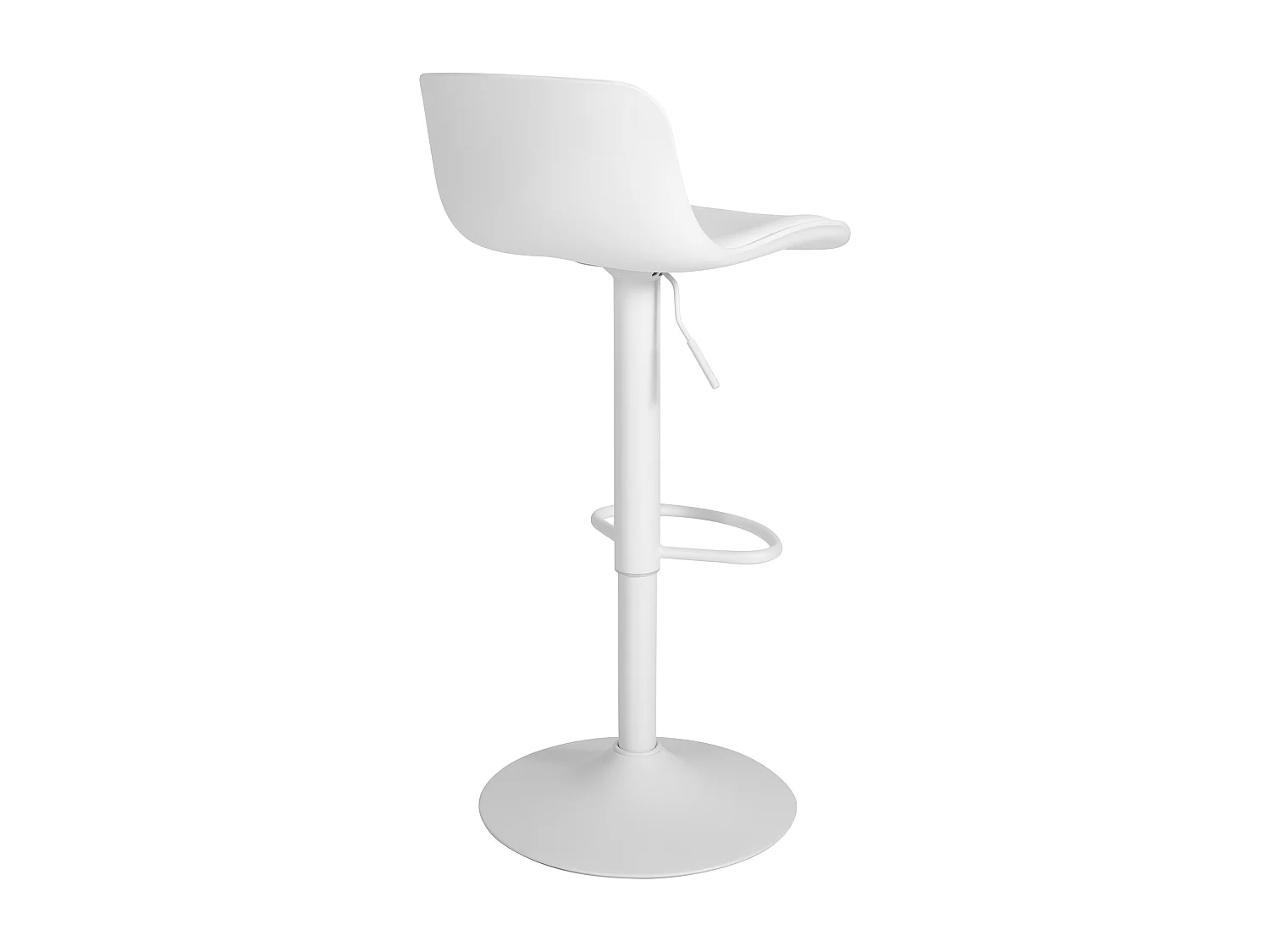 Lot de 2  Tabouret de bar - Similicuir - Blanc - Almada